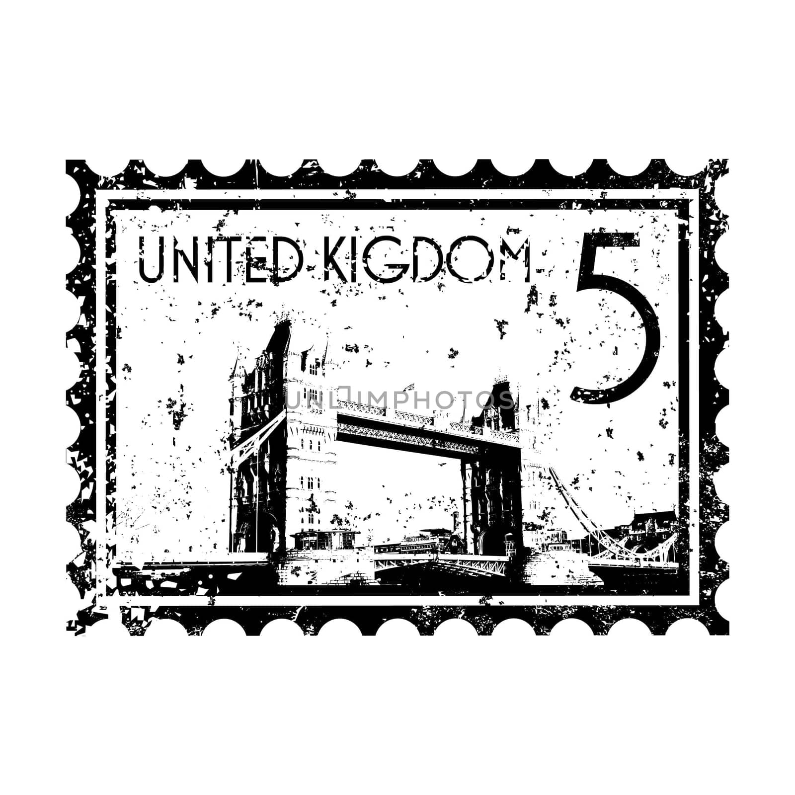 Vector illustration of single isolated UK icon
