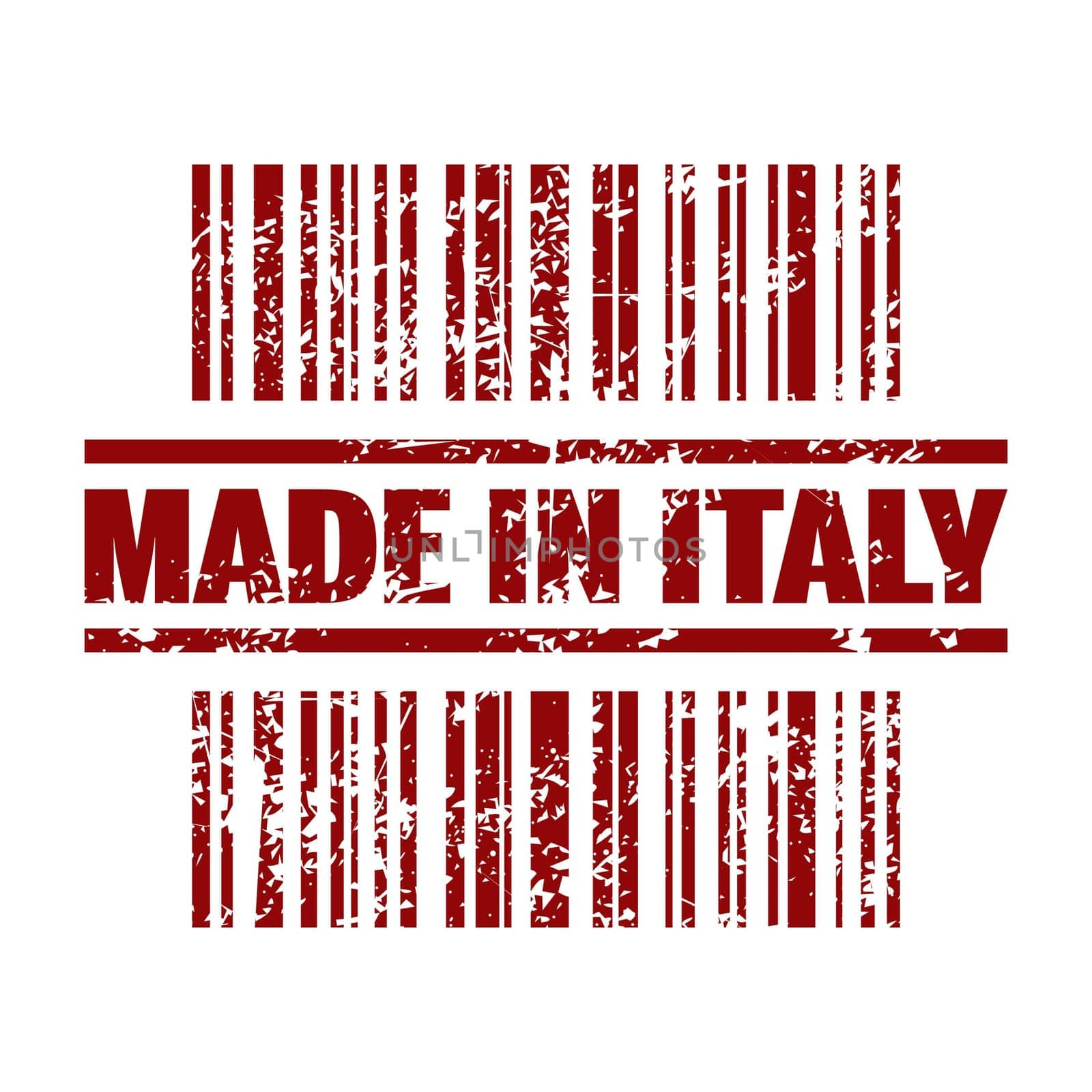 Vector illustration of single isolated made in Italy icon