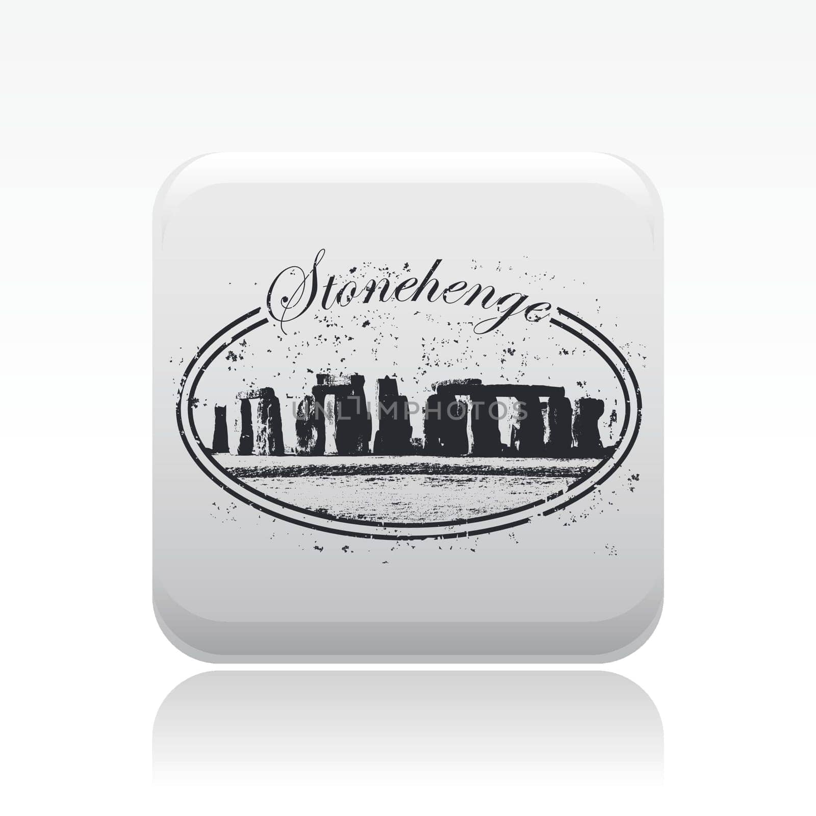 Vector illustration of single isolated Stonehenge stamp