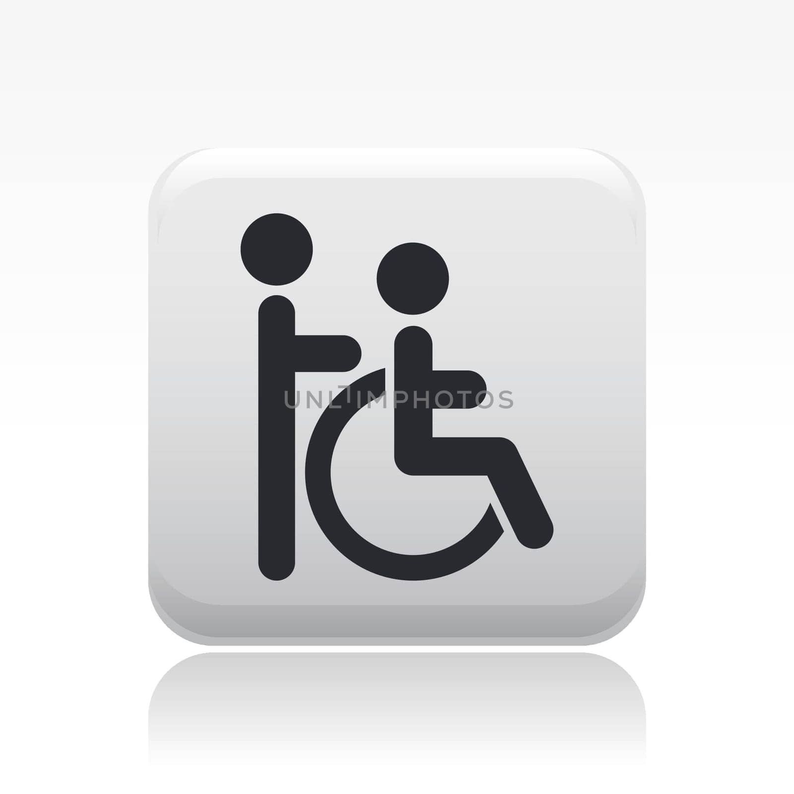 Vector illustration of single isolated handicap icon