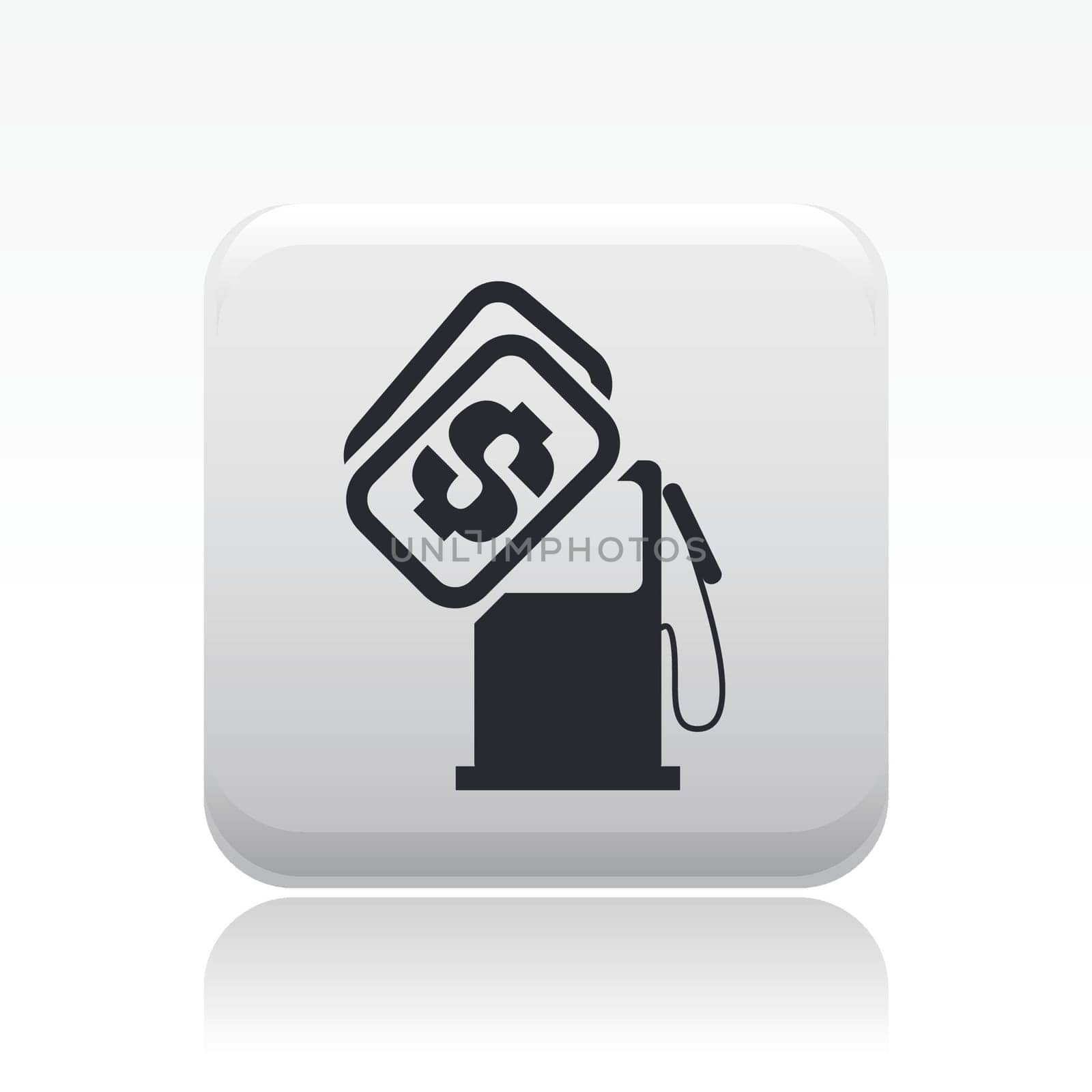 Vector illustration of single isolated gasoline price icon