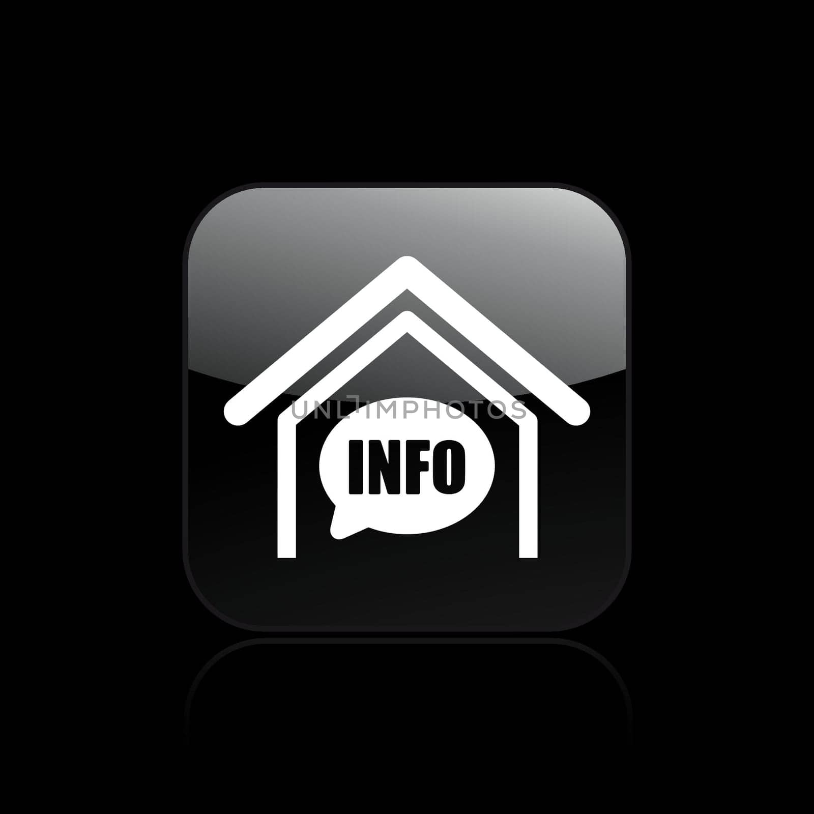 Vector illustration of single isolated box info icon