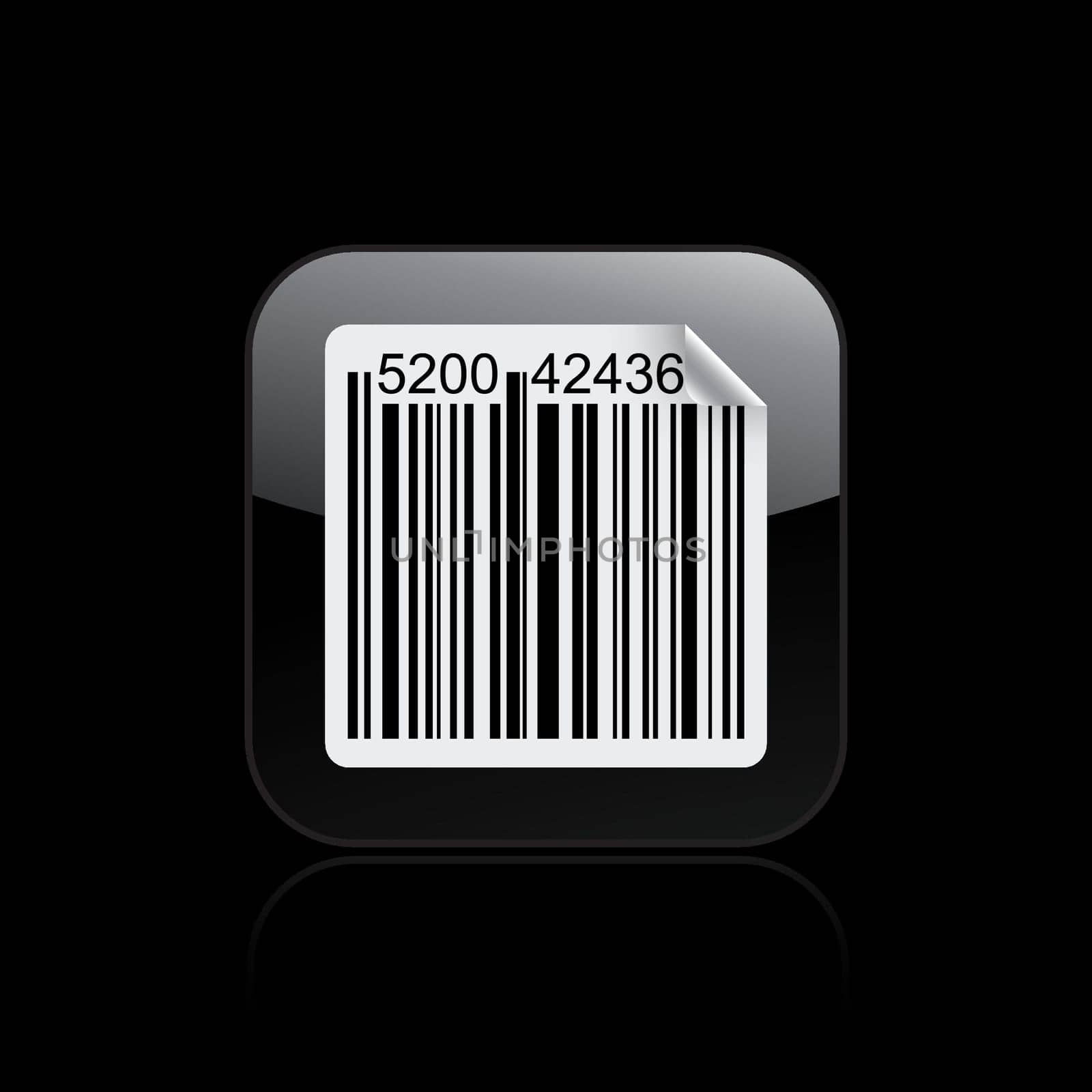 Vector illustration of single isolated barcode icon