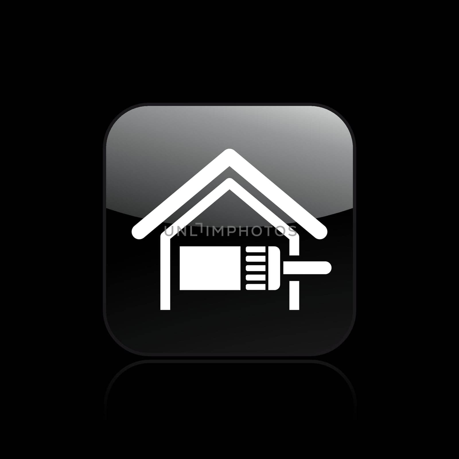 Vector illustration of single isolated home paint icon