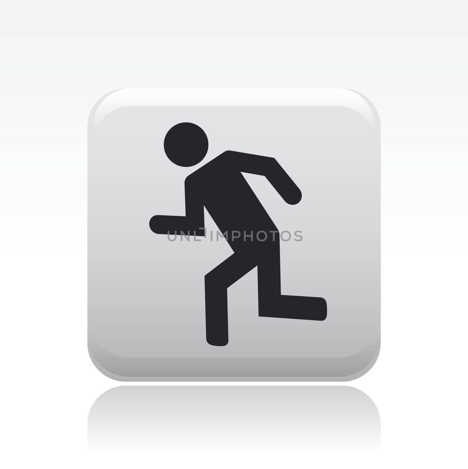Vector illustration of single isolated security exit icon