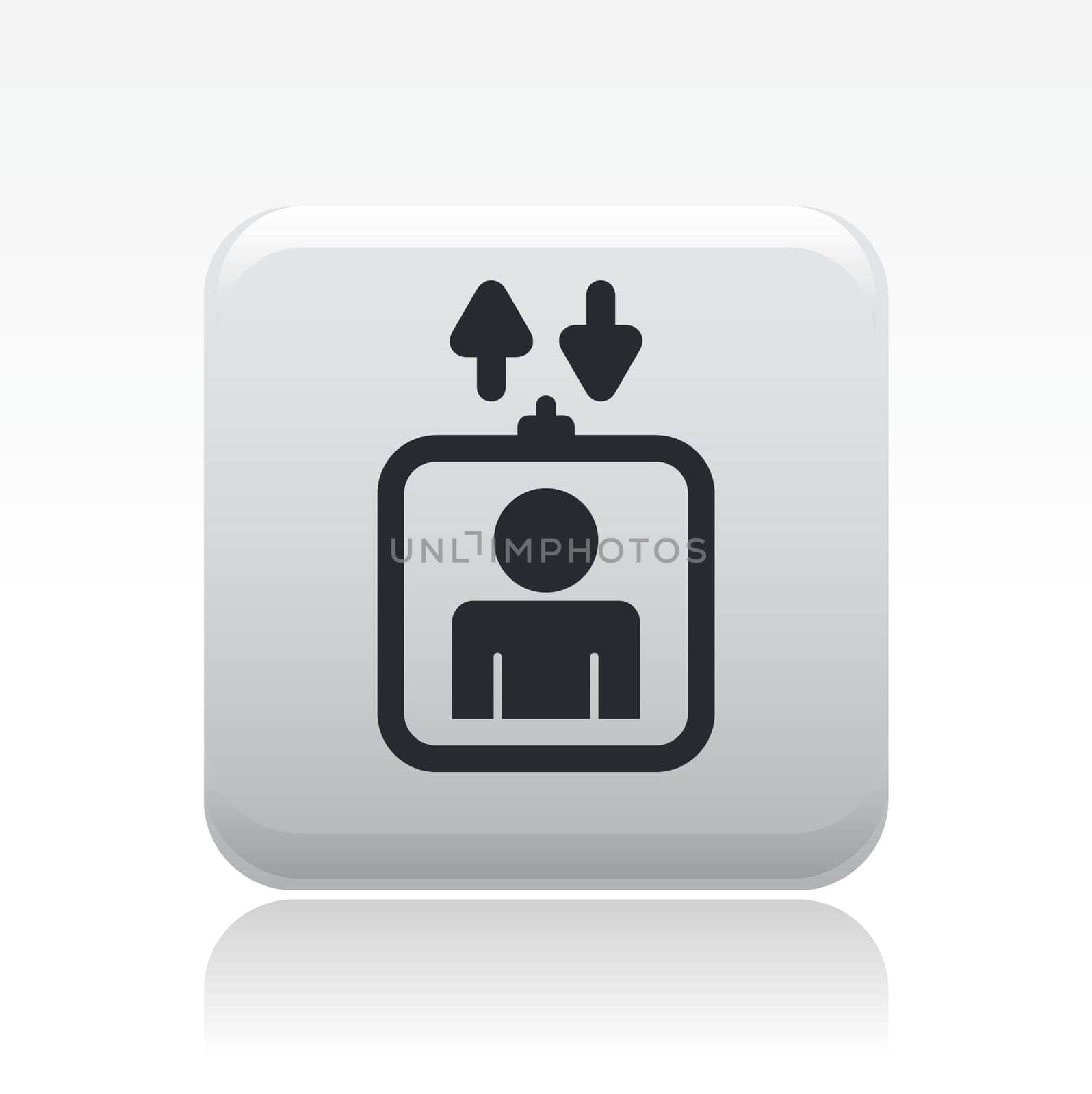 Vector illustration of single isolated elevator icon