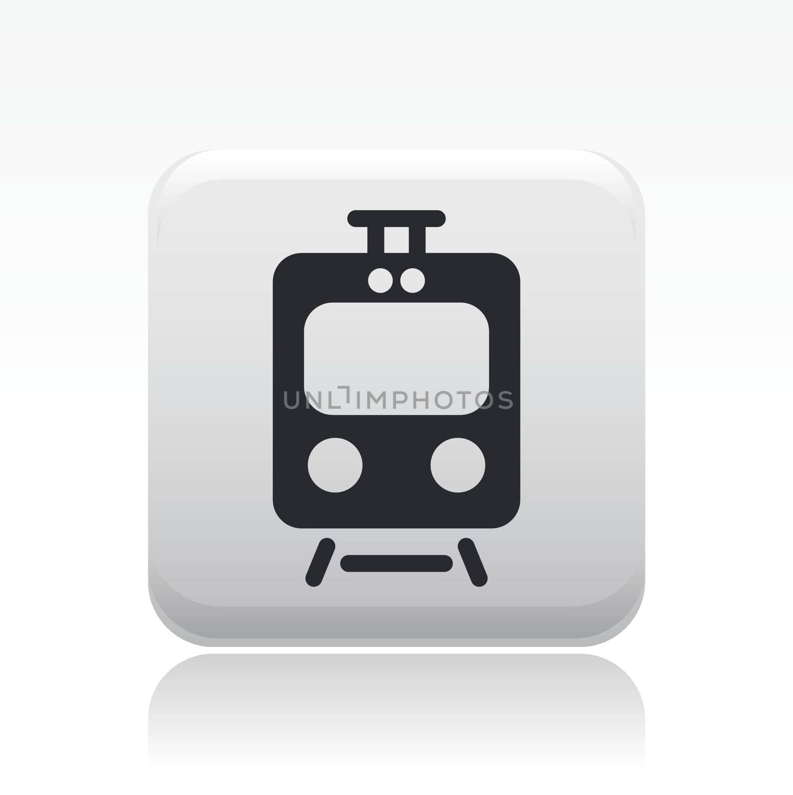 Vector illustration of single isolated train icon