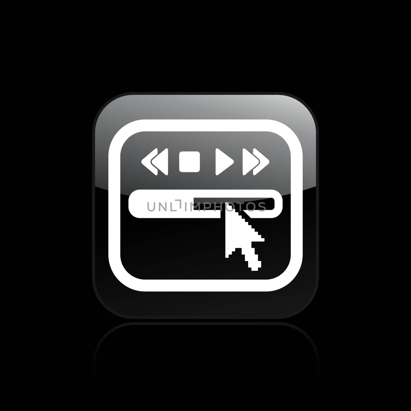 Vector illustration of single isolated player icon