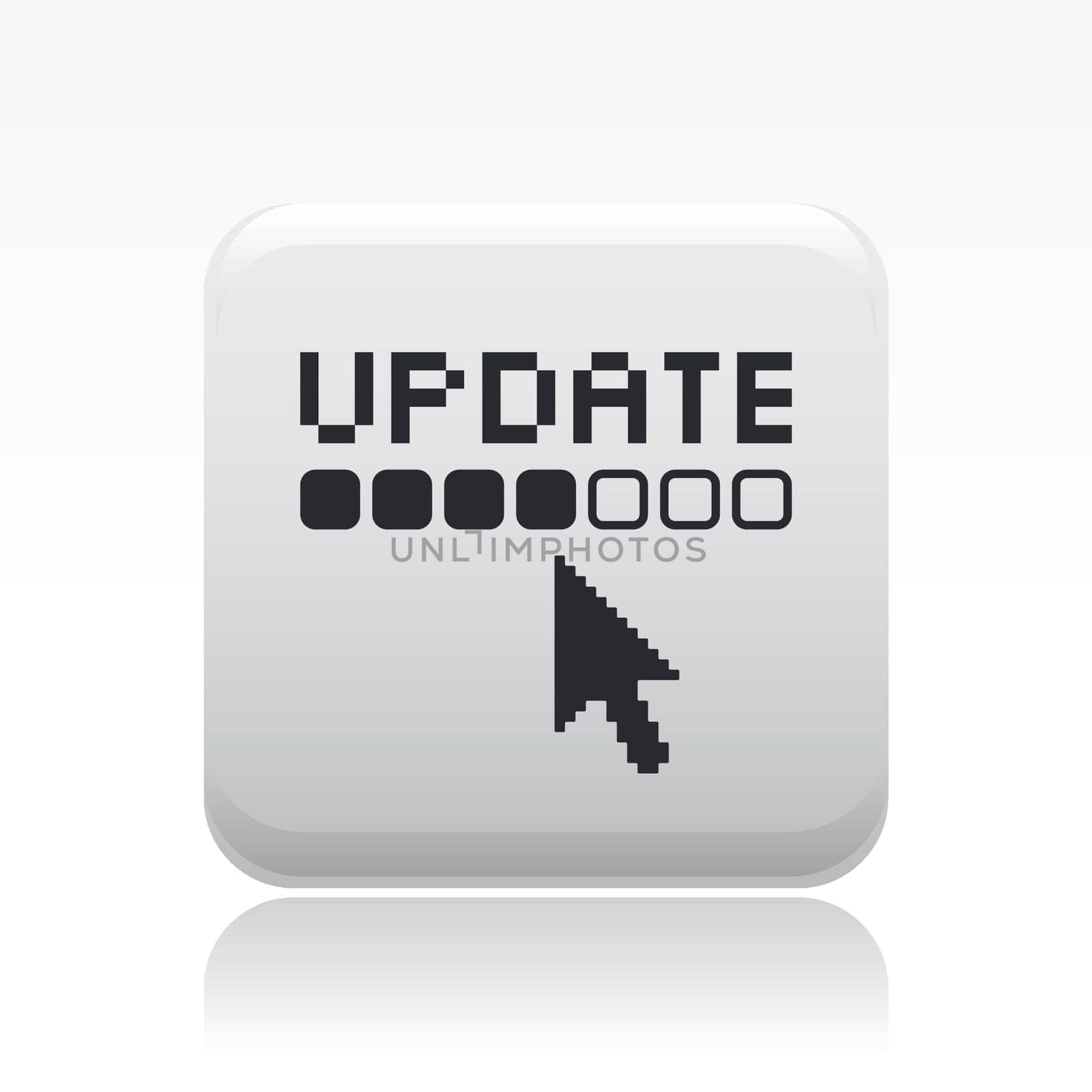 Vector illustration of single isolated update icon