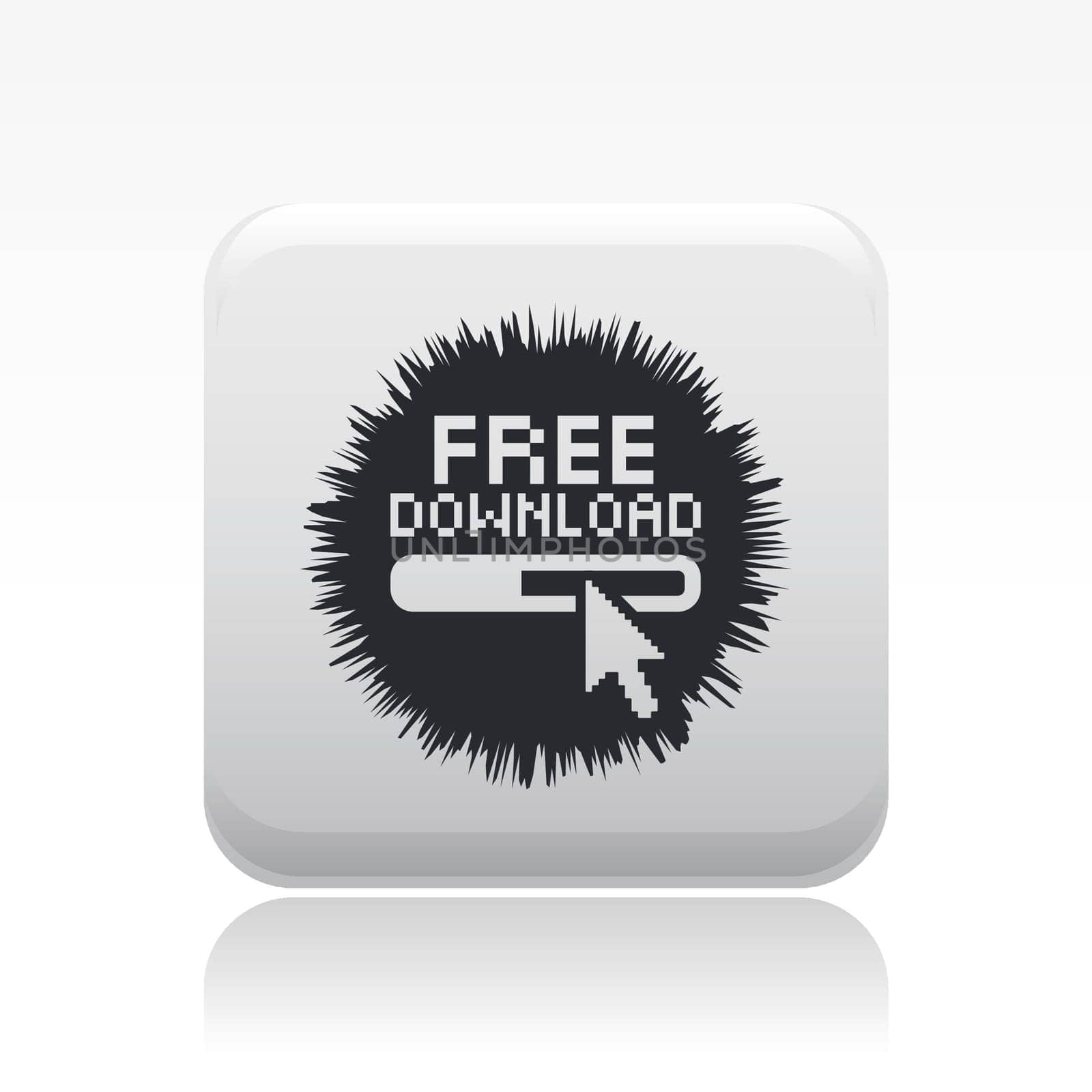 Vector illustration of single isolated free download icon