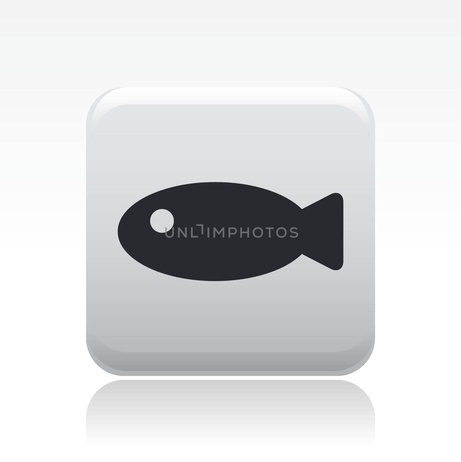 Vector illustration of single isolated fish icon