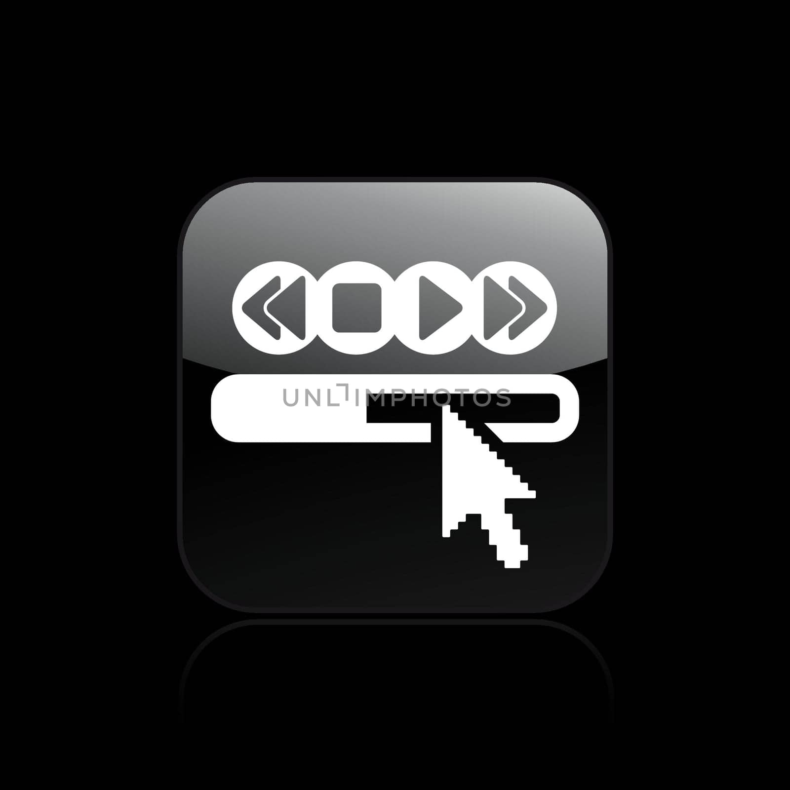 Vector illustration of single isolated player icon