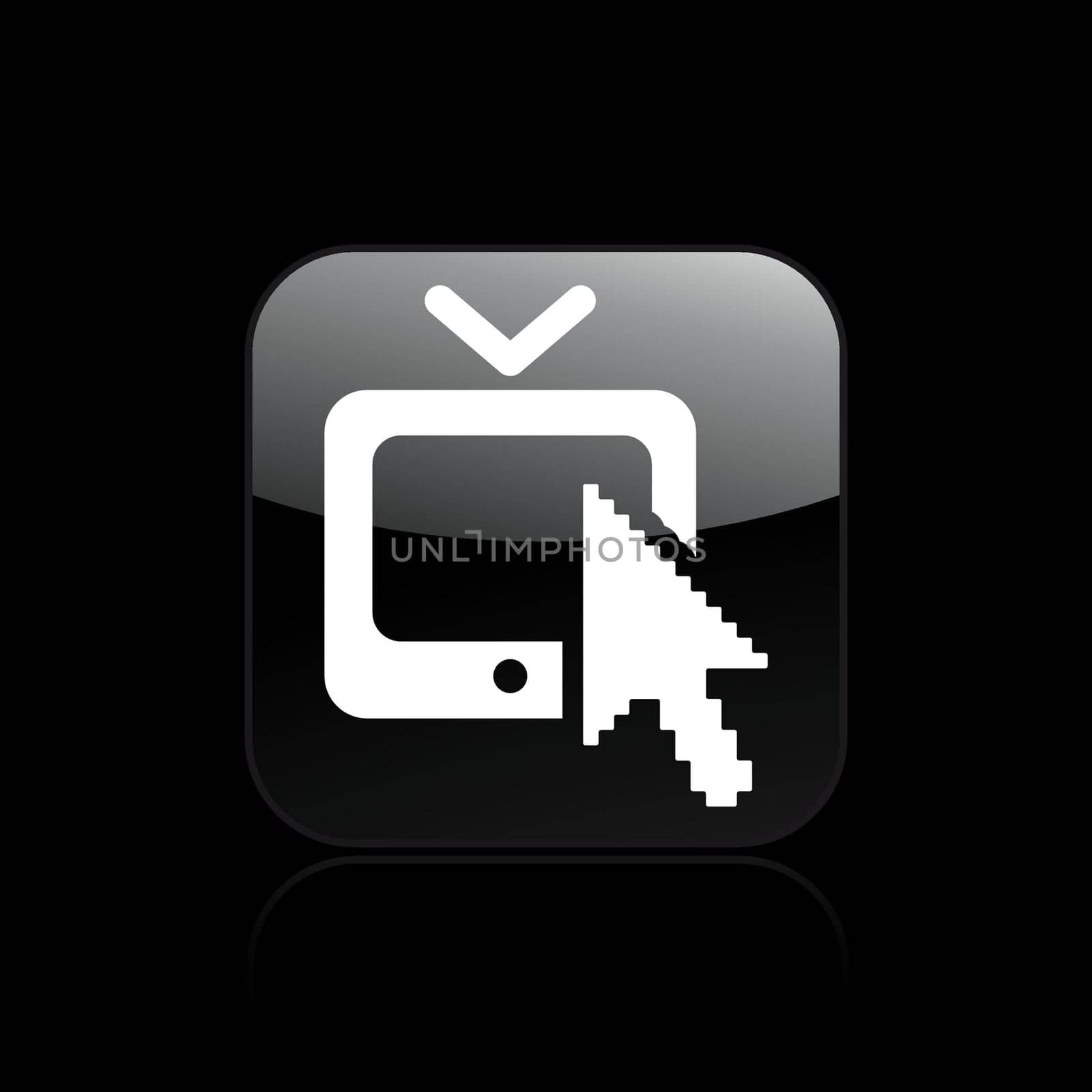 Vector illustration of single isolated web tv icon