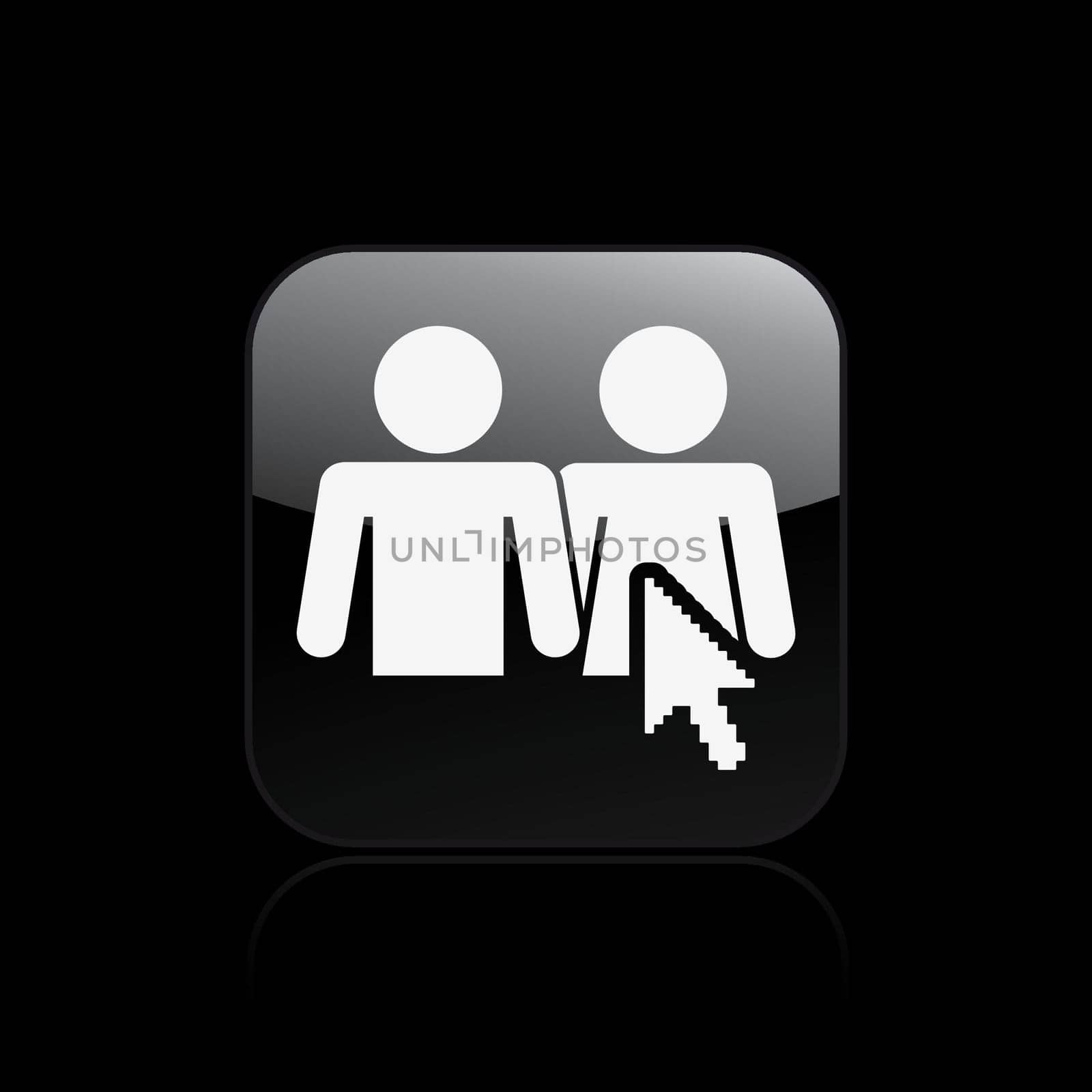 Vector illustration of single isolated social web icon