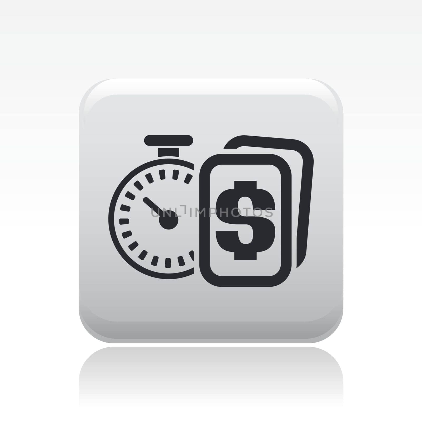 Vector illustration of single isolated time money icon