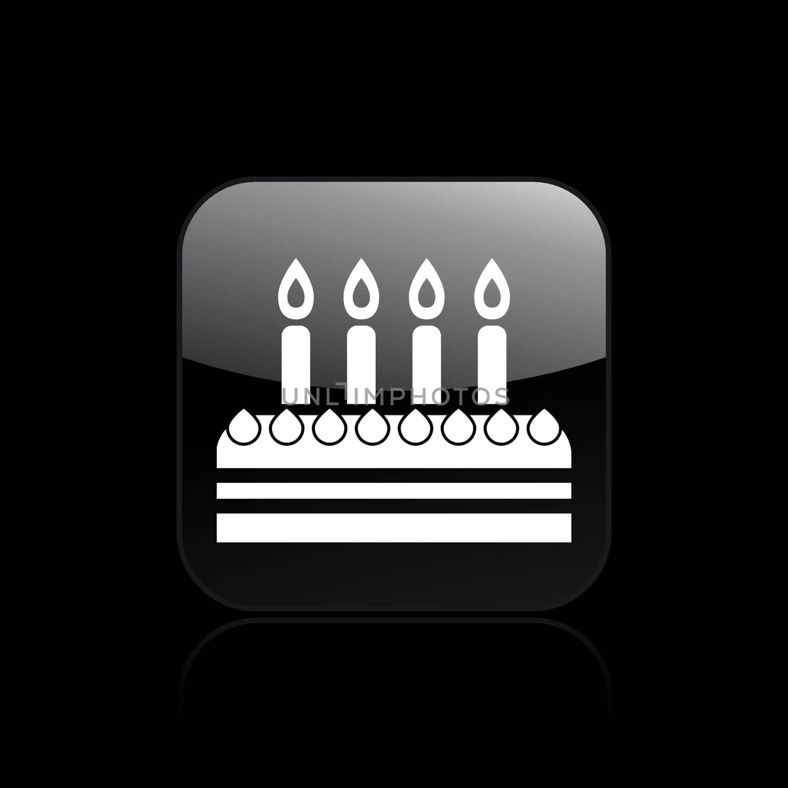 Vector illustration of single isolated birthday icon