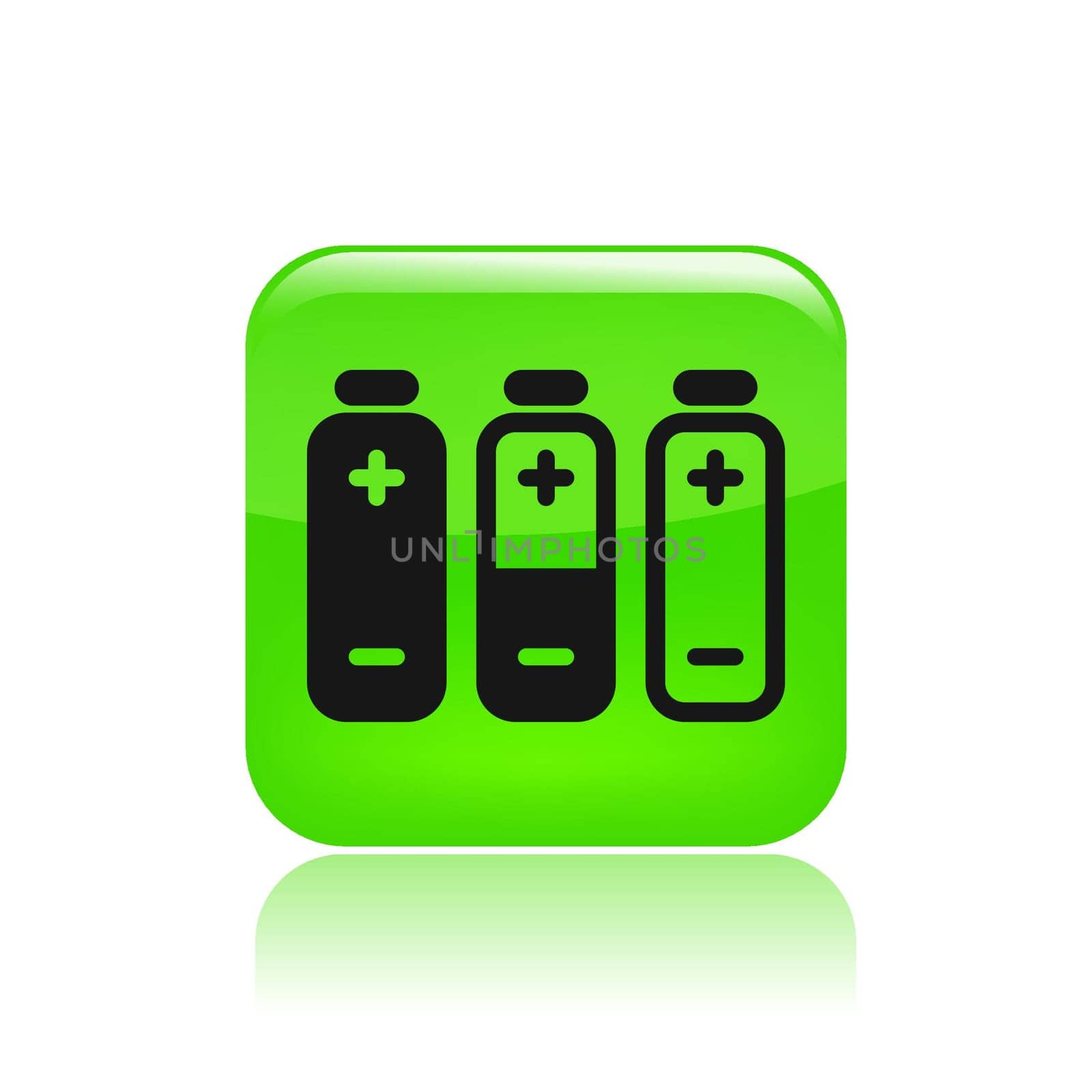 Vector illustration of single isolated battery icon