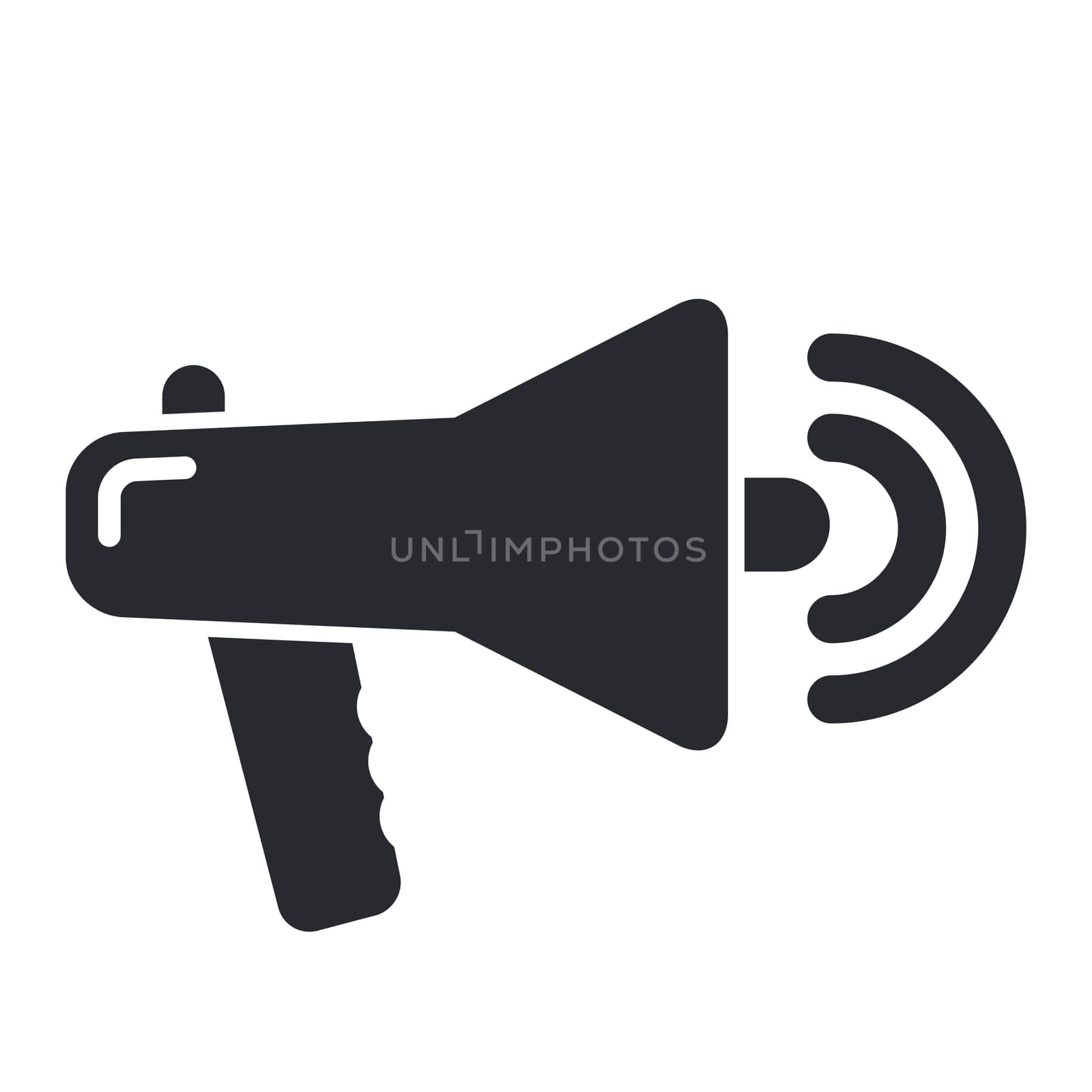 Vector illustration of single isolated megaphone icon