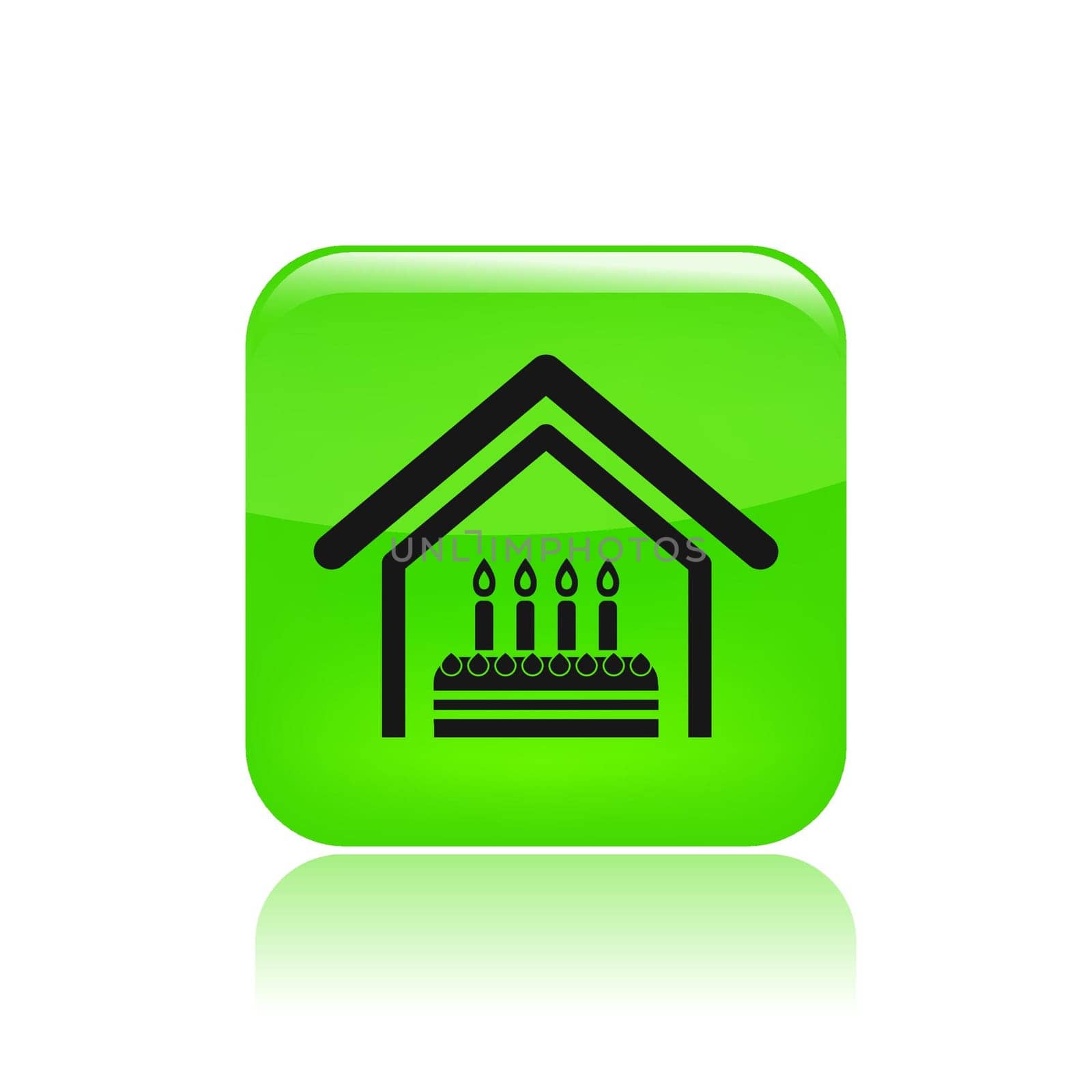 Vector illustration of single isolated party icon
