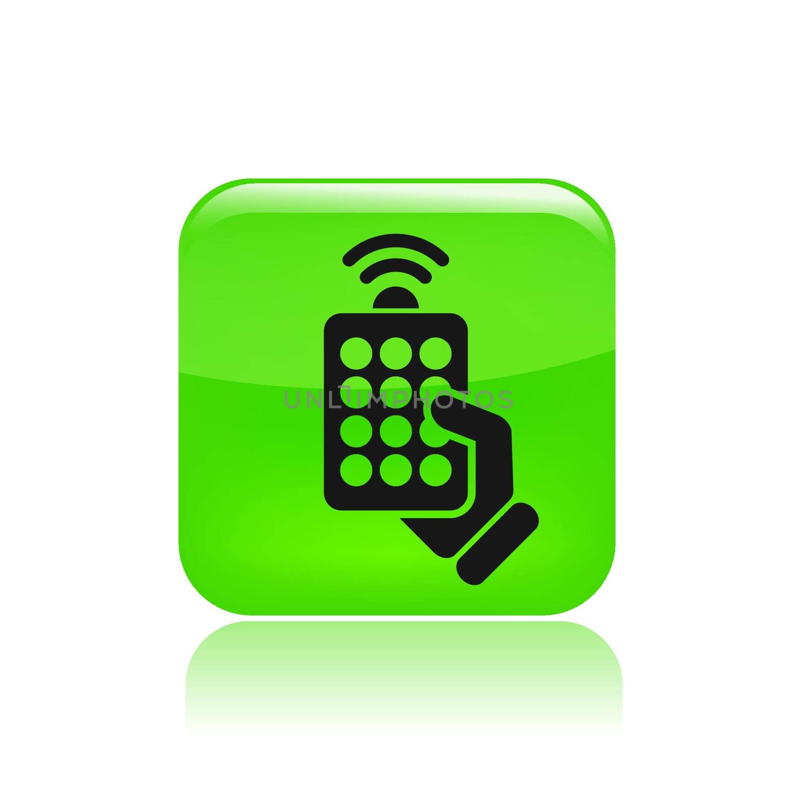 Vector illustration of single isolated remote icon
