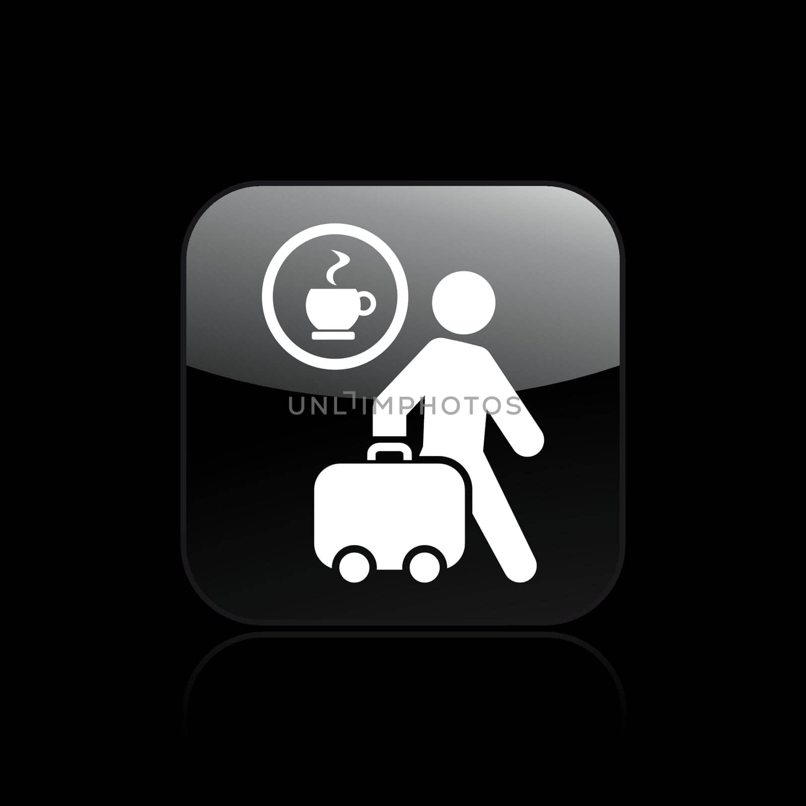 Vector illustration of single isolated bar travel icon