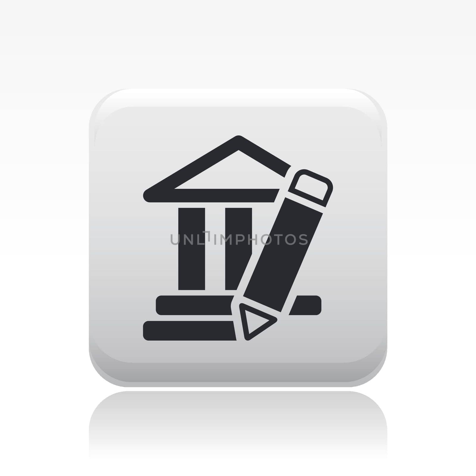 Vector illustration of single isolated temple design icon