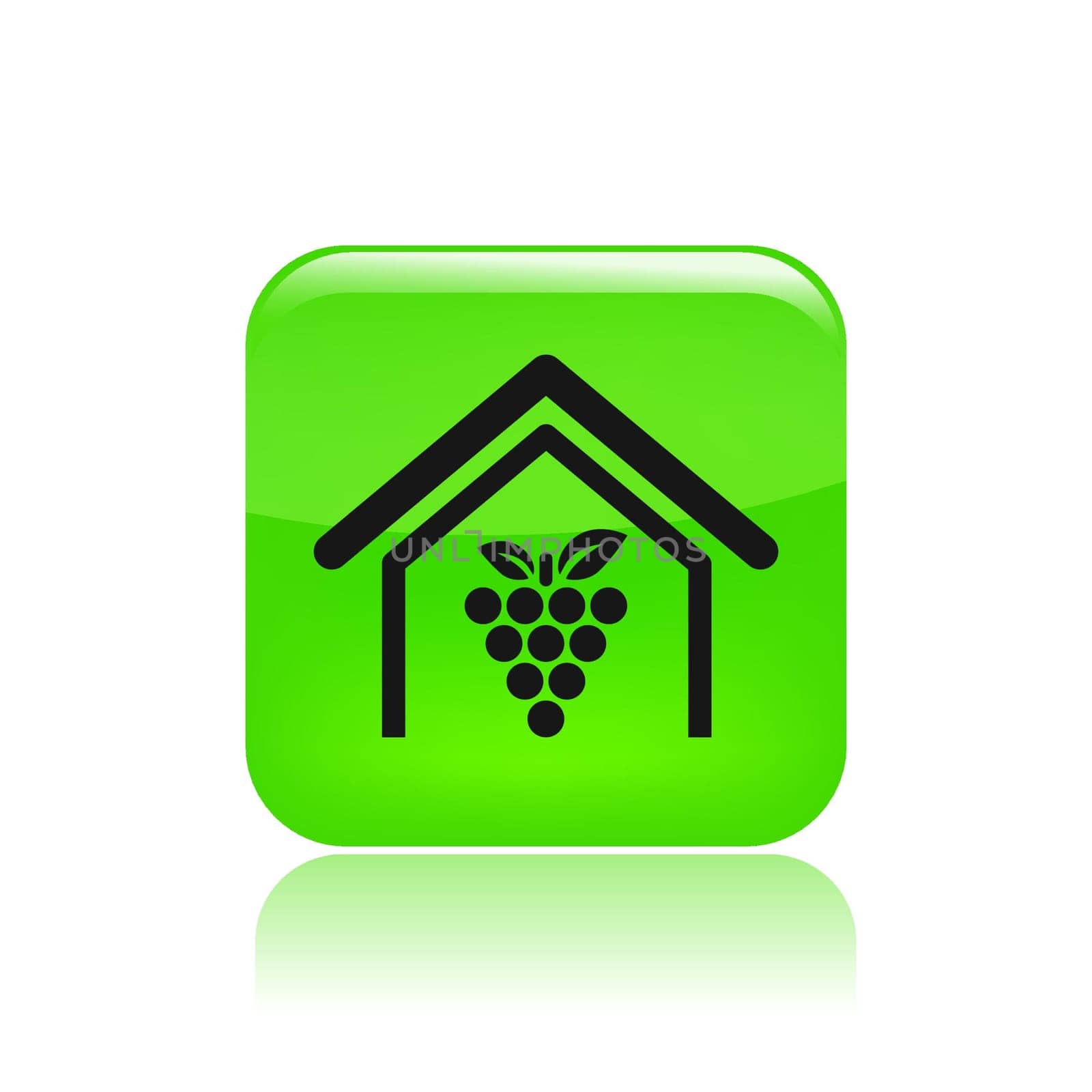 Vector illustration of single isolated wine production icon