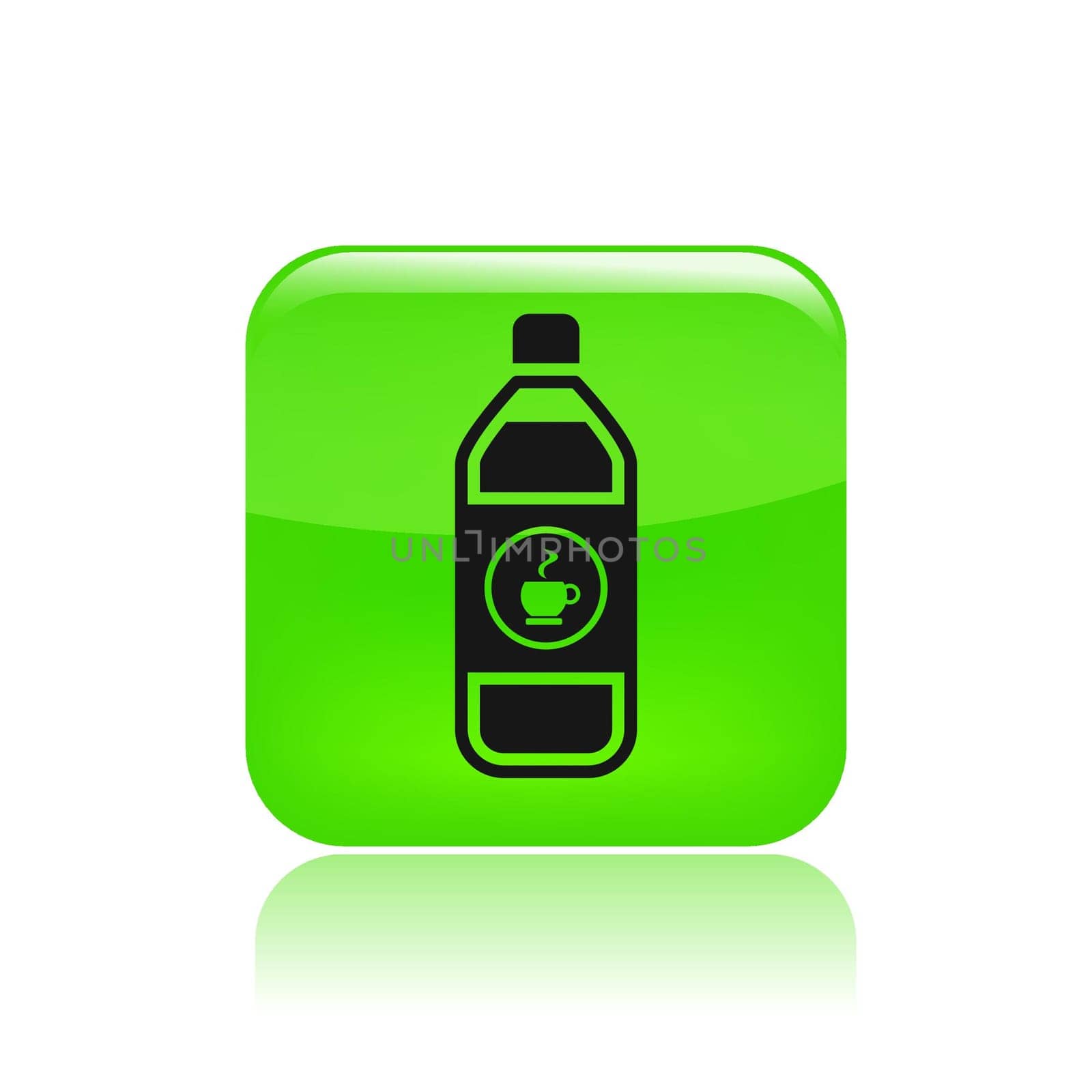 Vector illustration of single isolated bottle icon