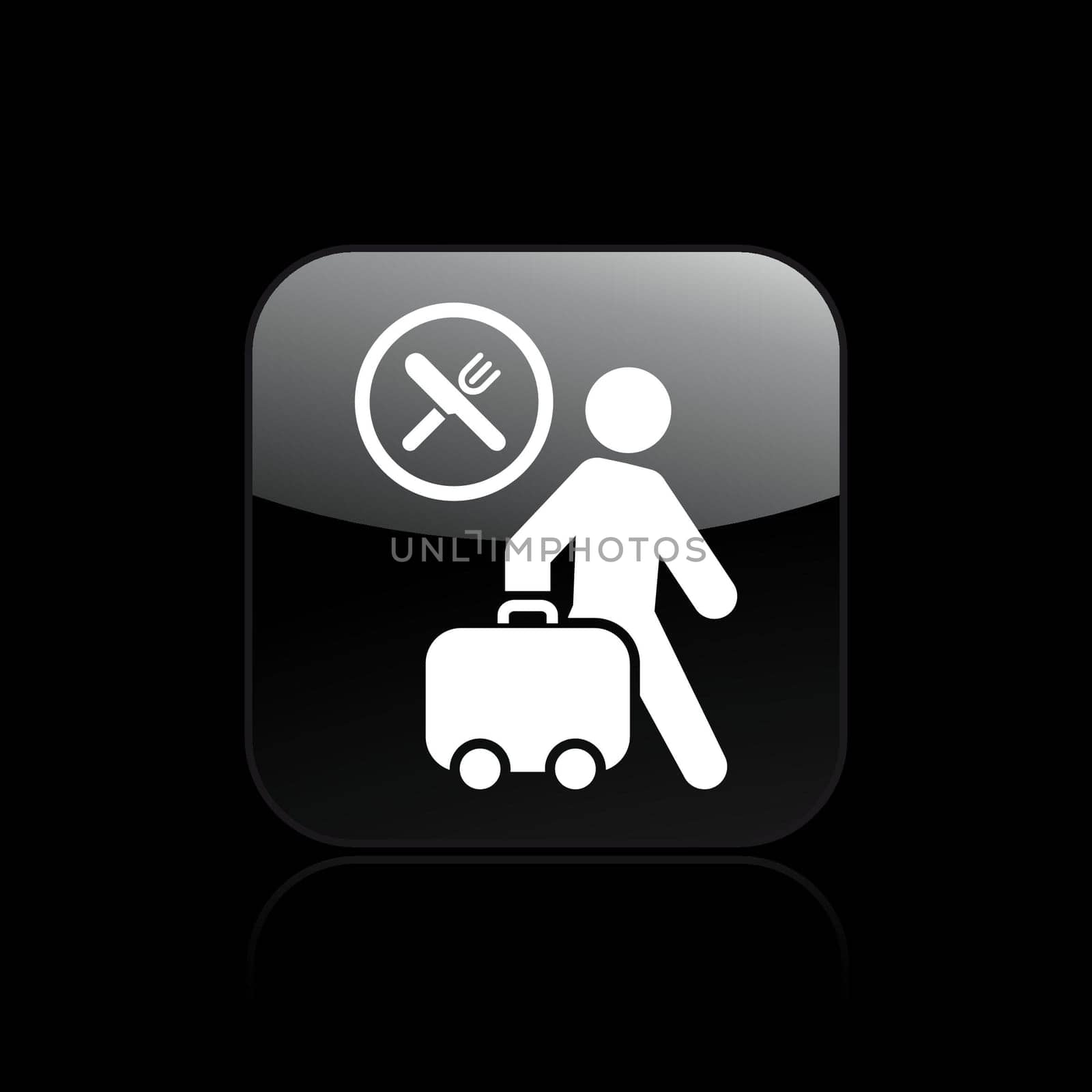 Vector illustration of single isolated travel food icon
