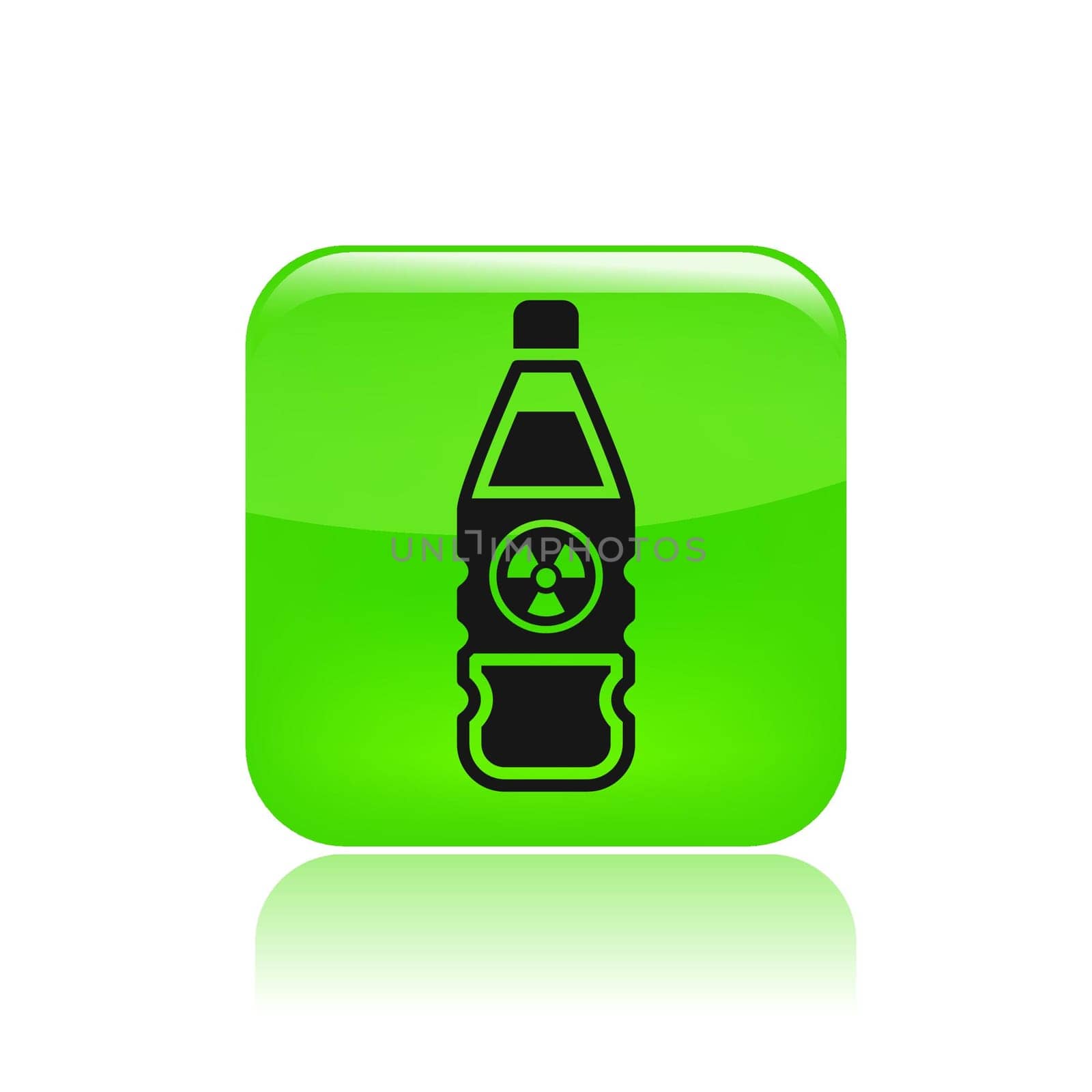Vector illustration of single isolated bottle icon