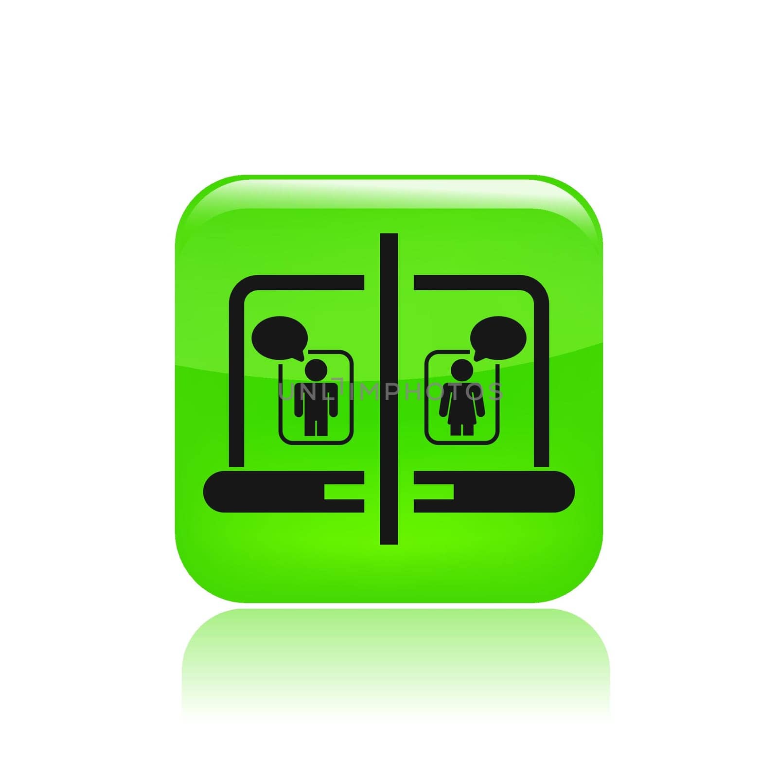 Vector illustration of single isolated chat icon