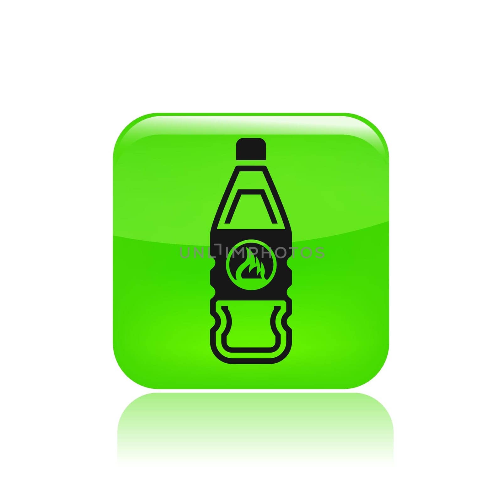 Vector illustration of single isolated bottle icon