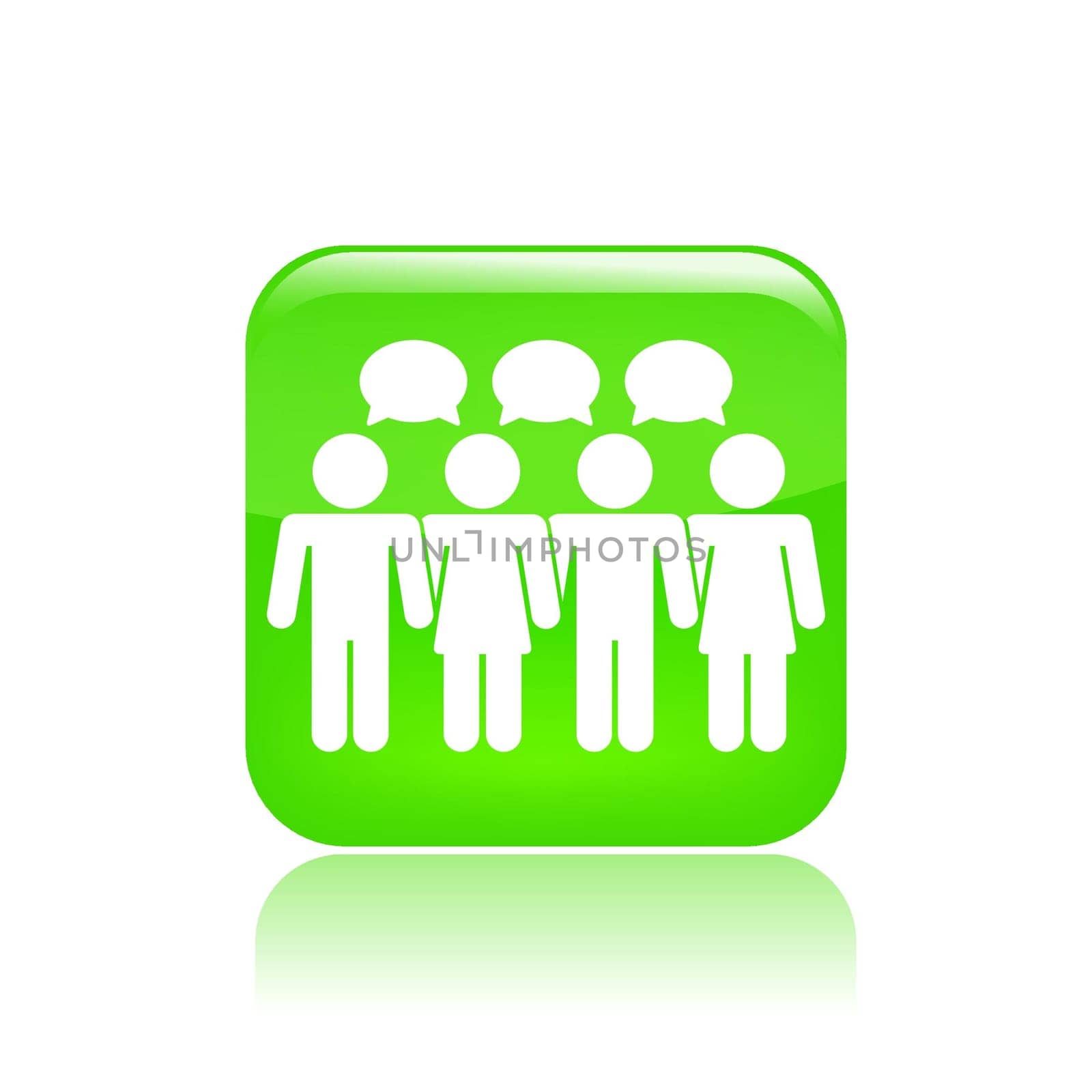 Vector illustration of single isolated group icon