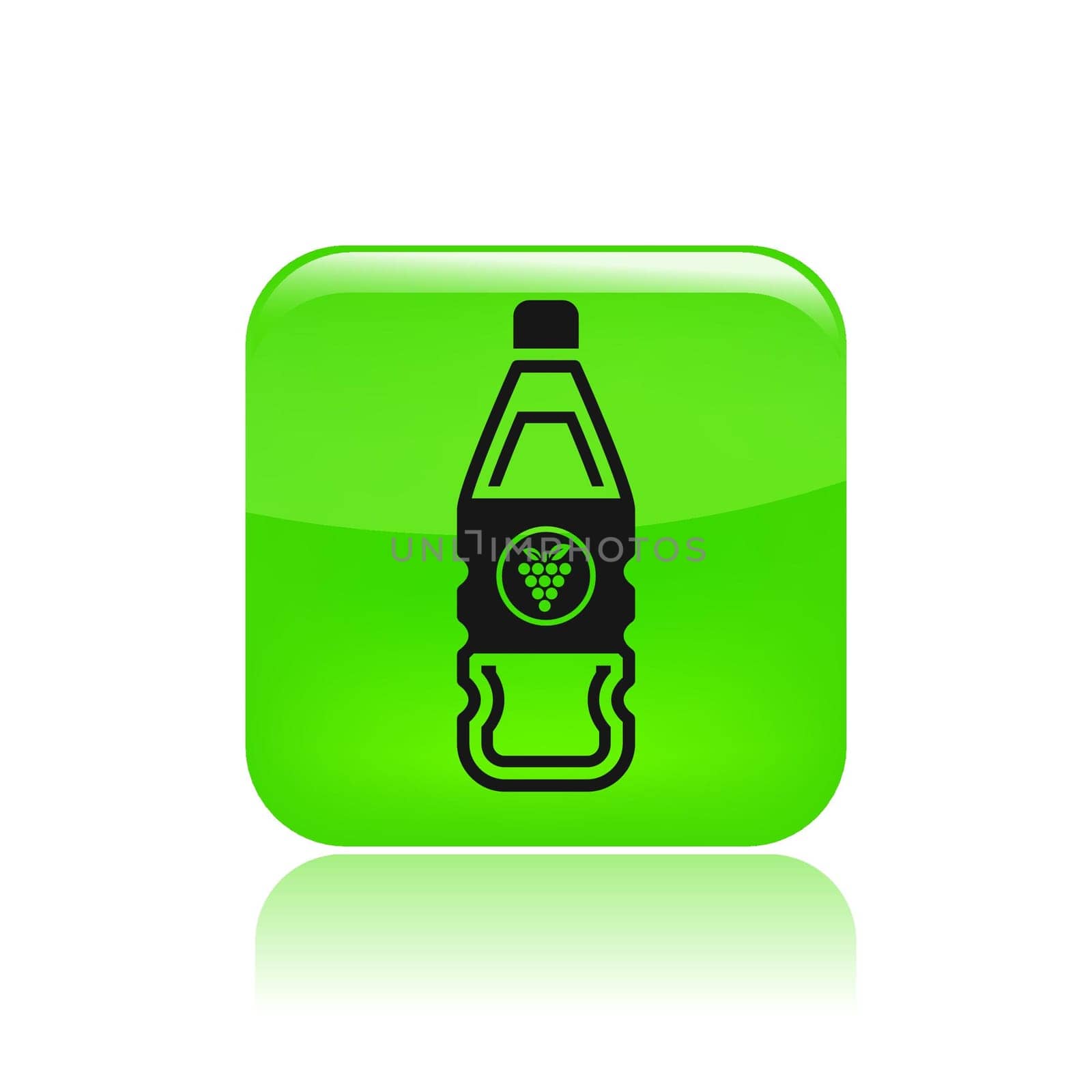 Vector illustration of single isolated bottle icon