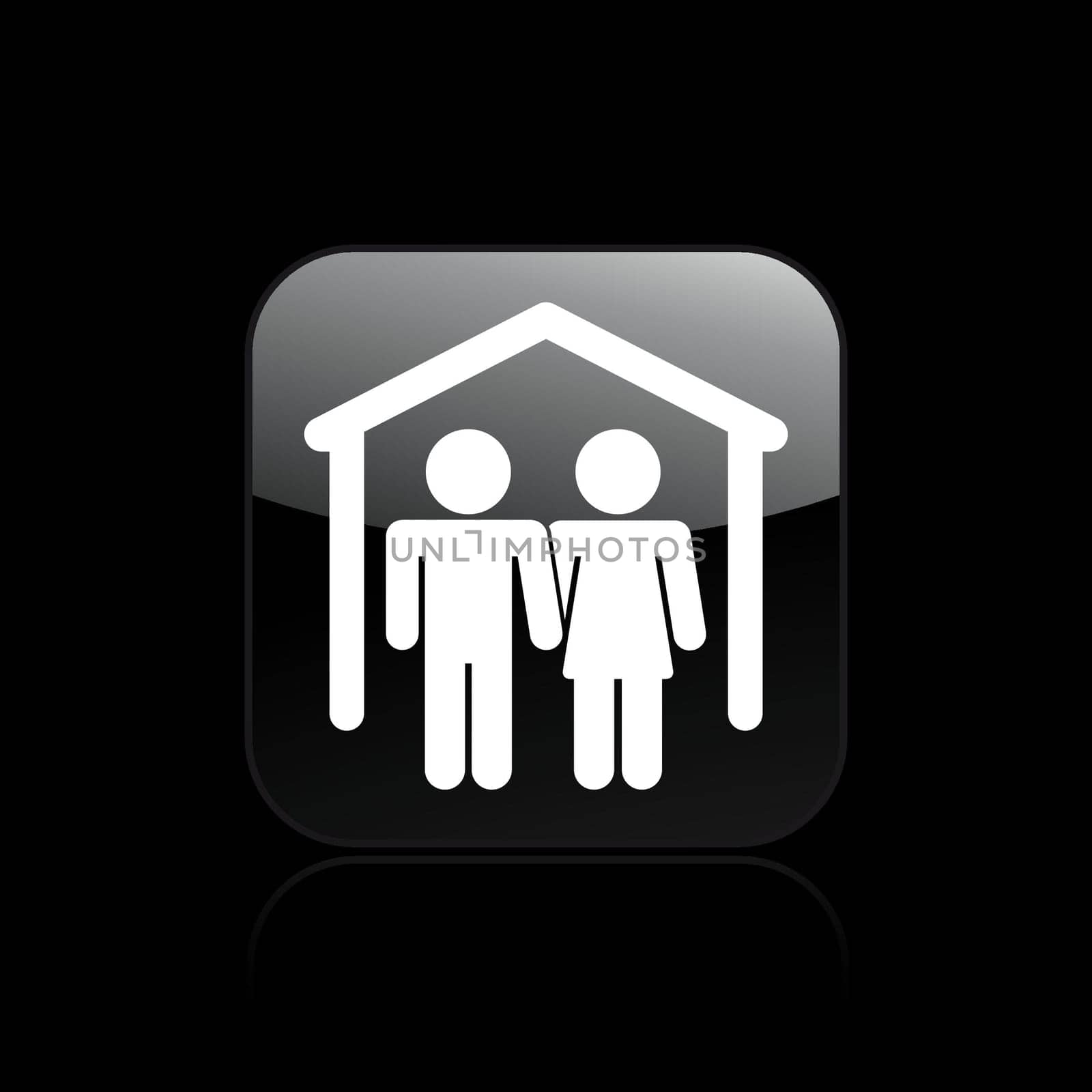 Vector illustration of single isolated wedding icon