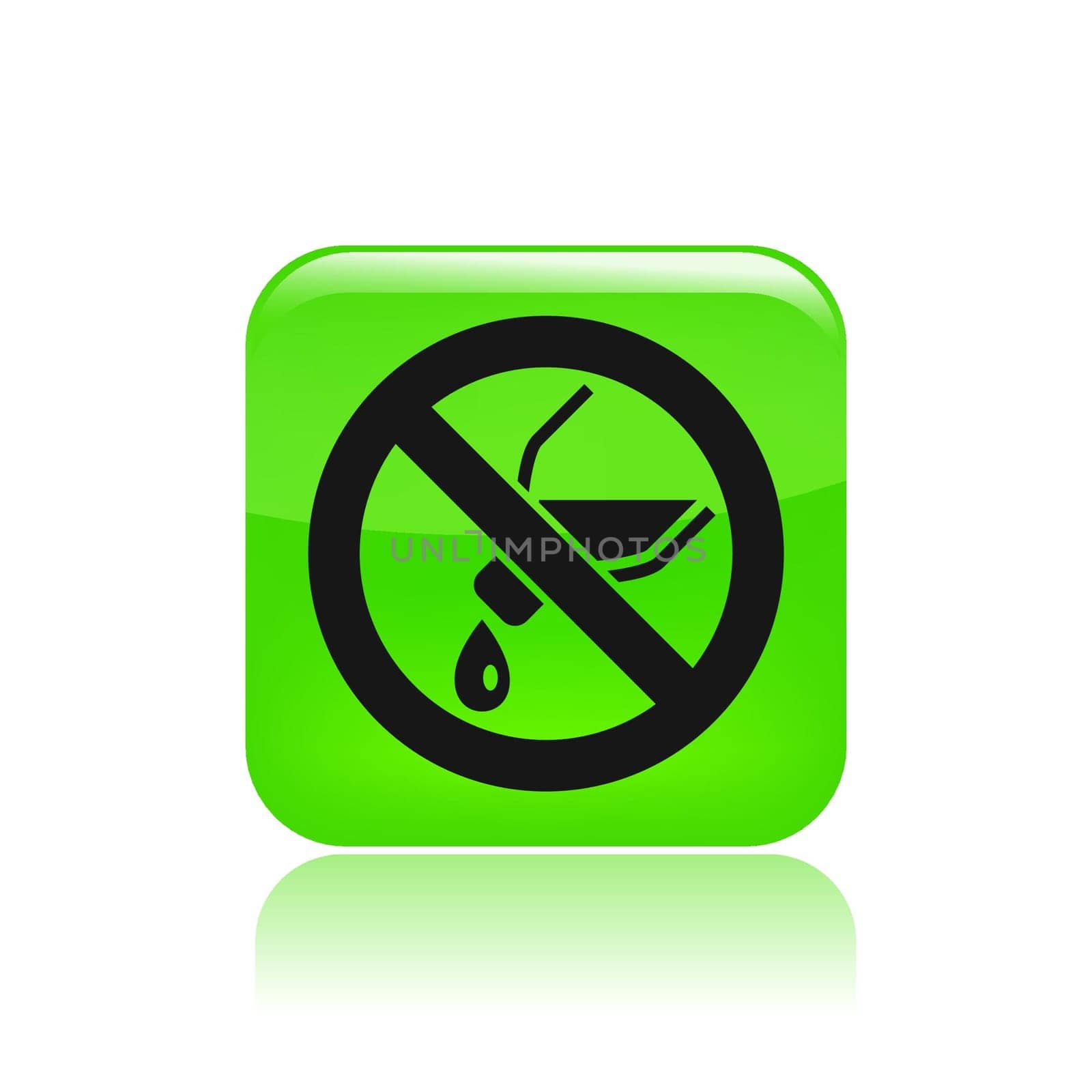 Vector illustration of single isolated not pour icon