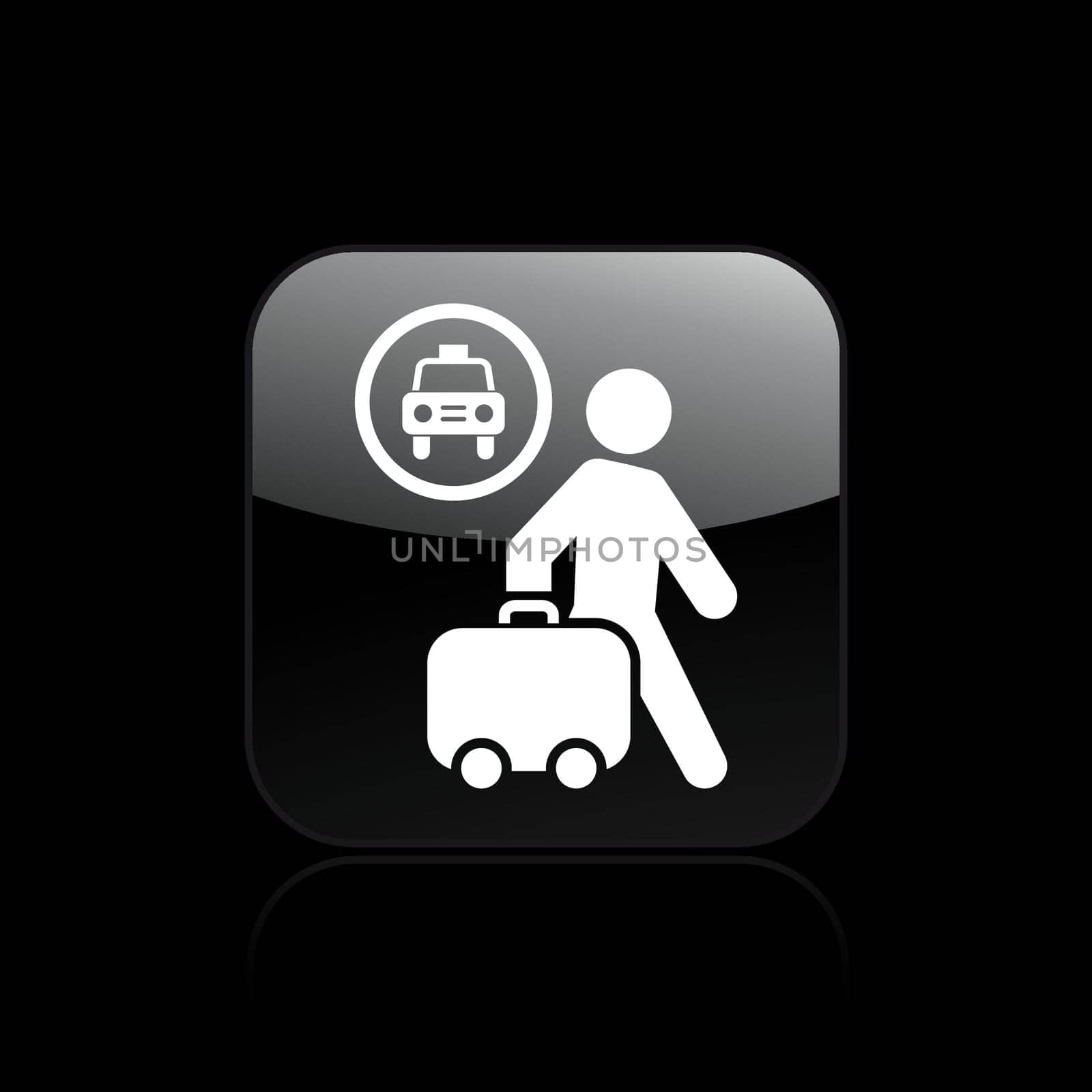 Vector illustration of single isolated taxi station icon