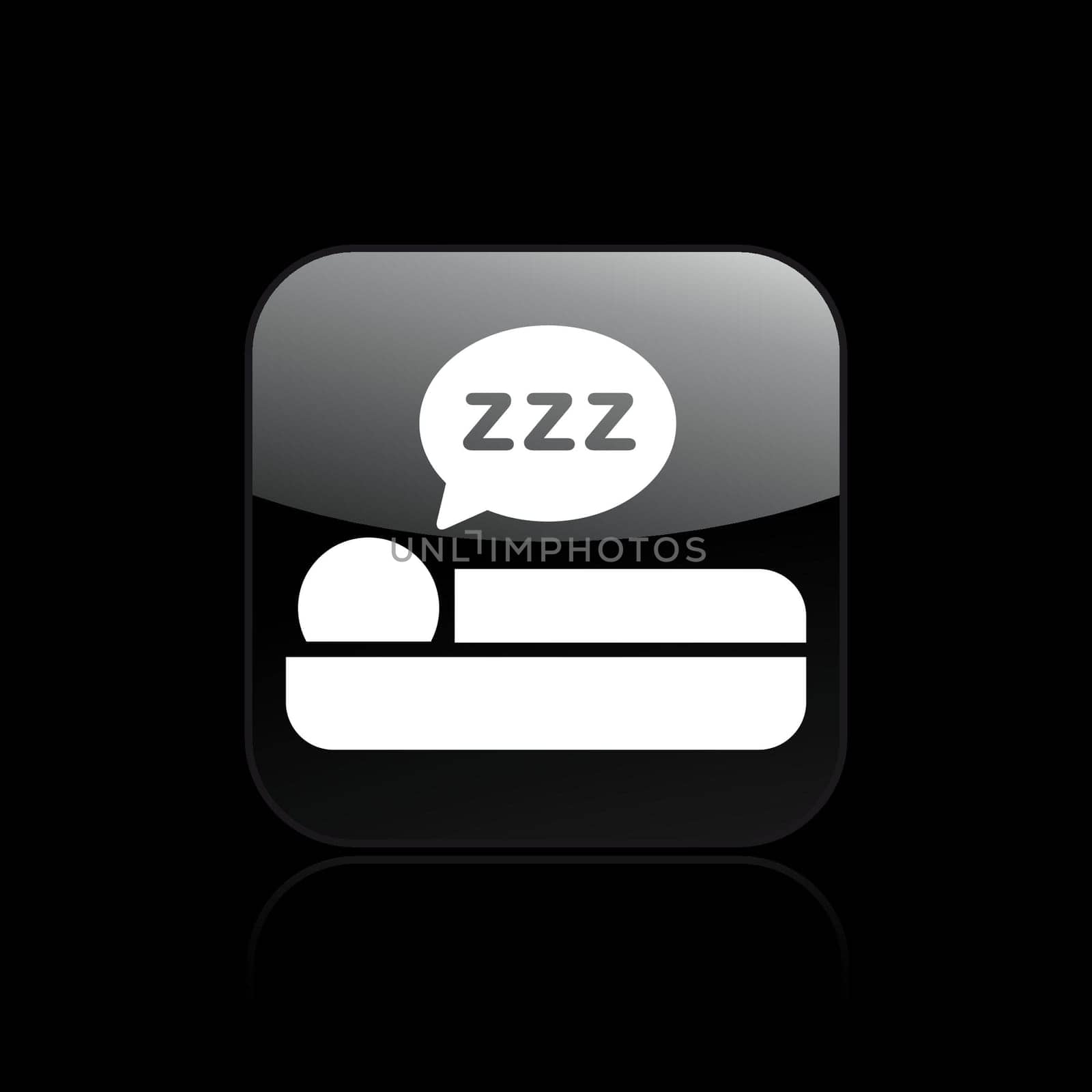 Vector illustration of single isolated sleep icon