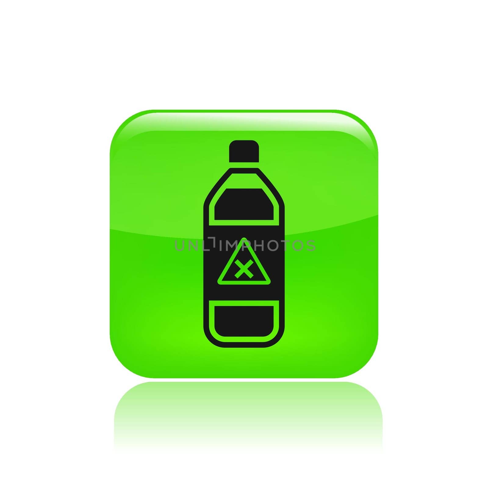 Vector illustration of single isolated bottle icon