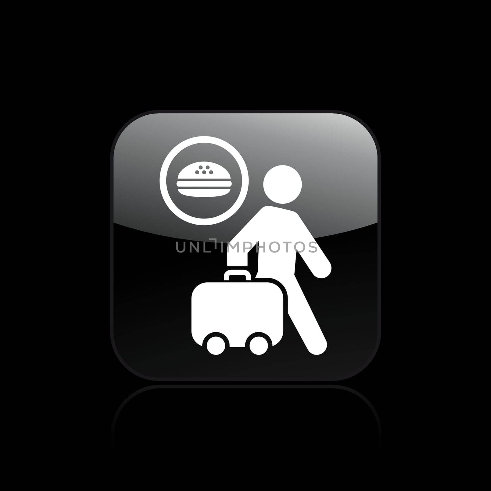 Vector illustration of single isolated travel food icon