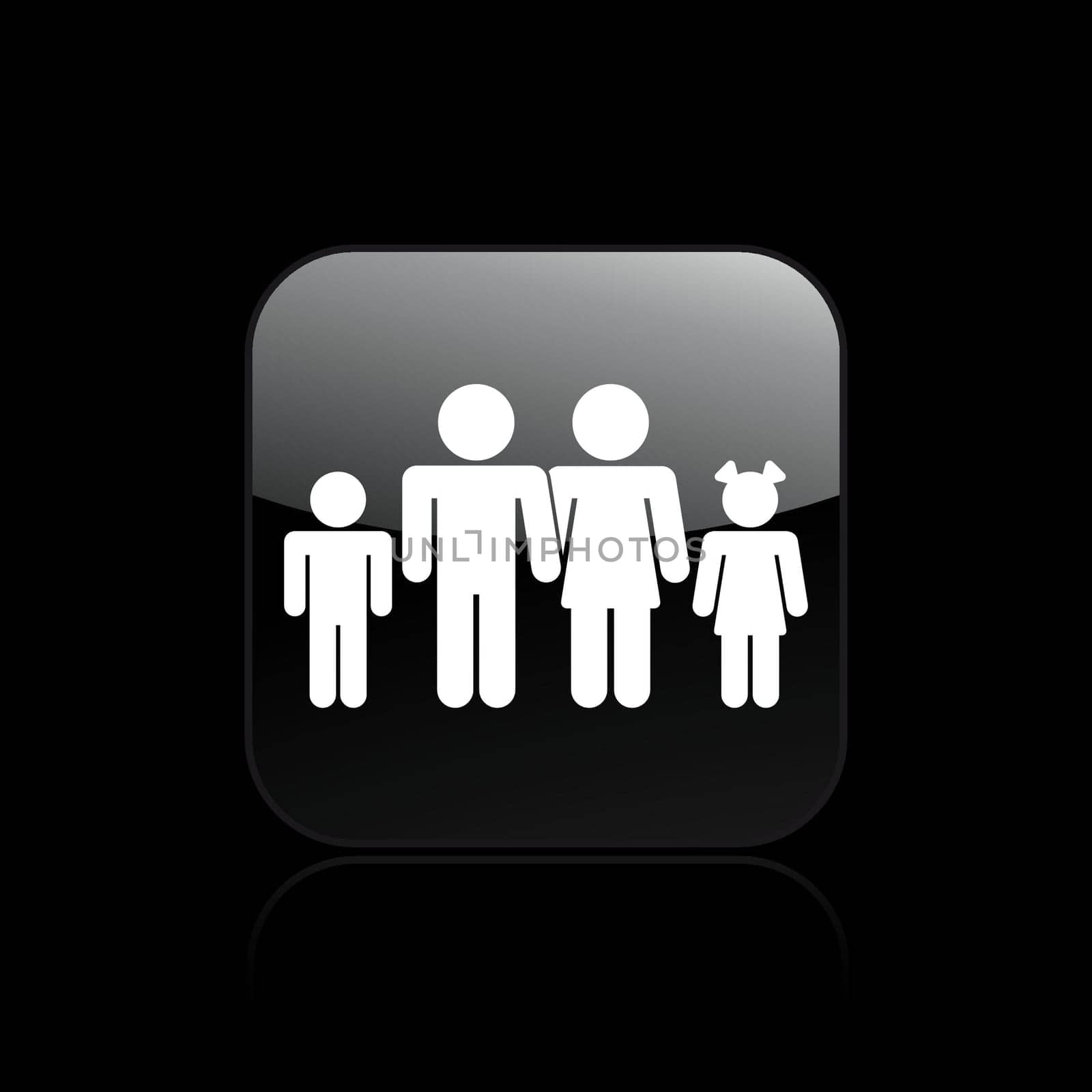 Vector illustration of single isolated family icon