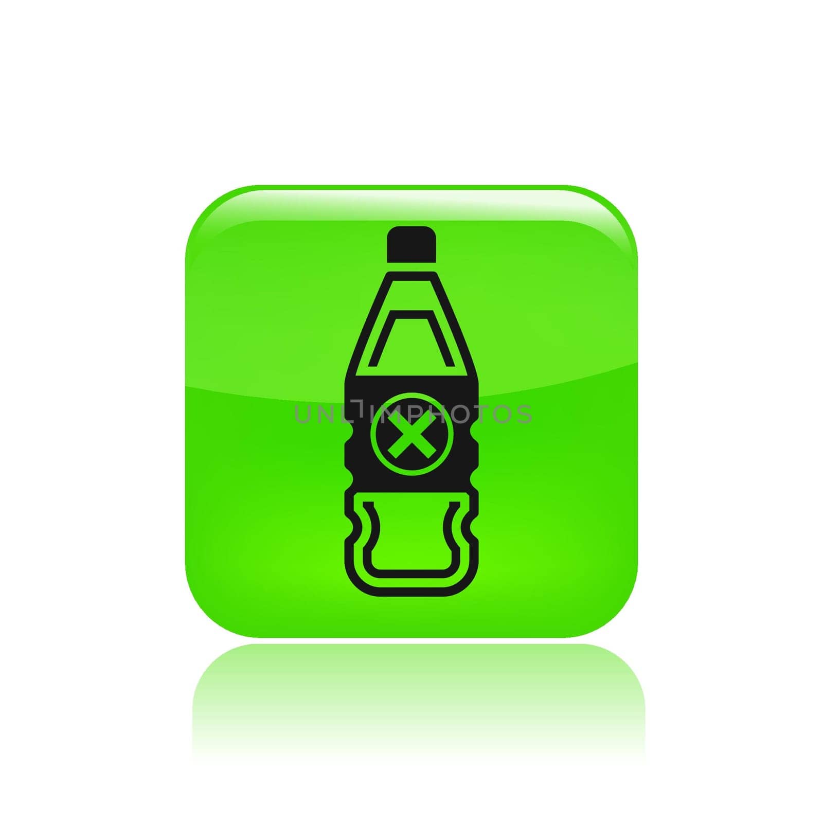 Vector illustration of single isolated bottle icon