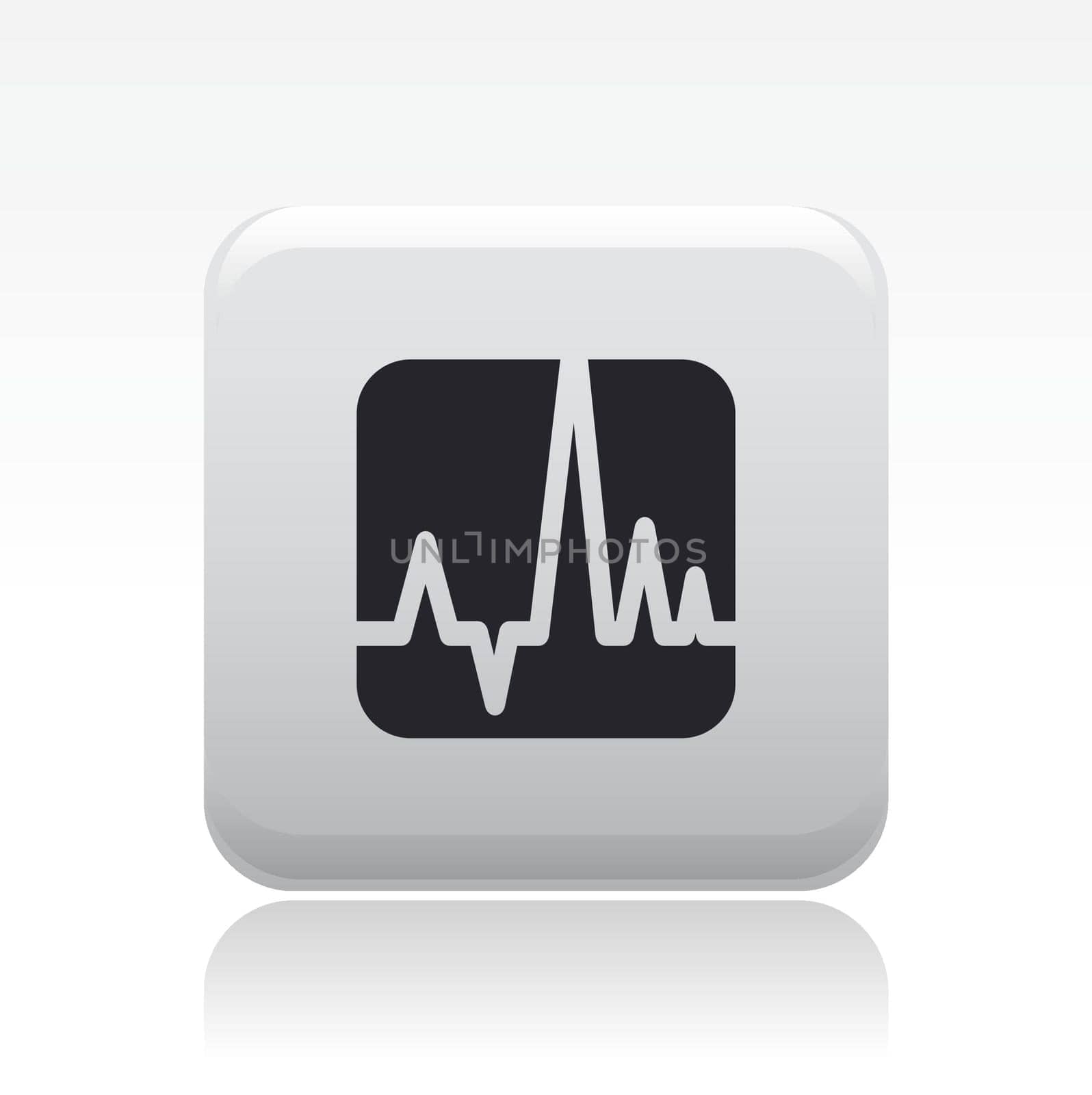 Vector illustration of single isolated wave icon