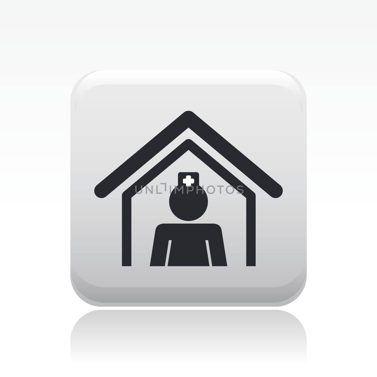 Vector illustration of single isolated nurses icon
