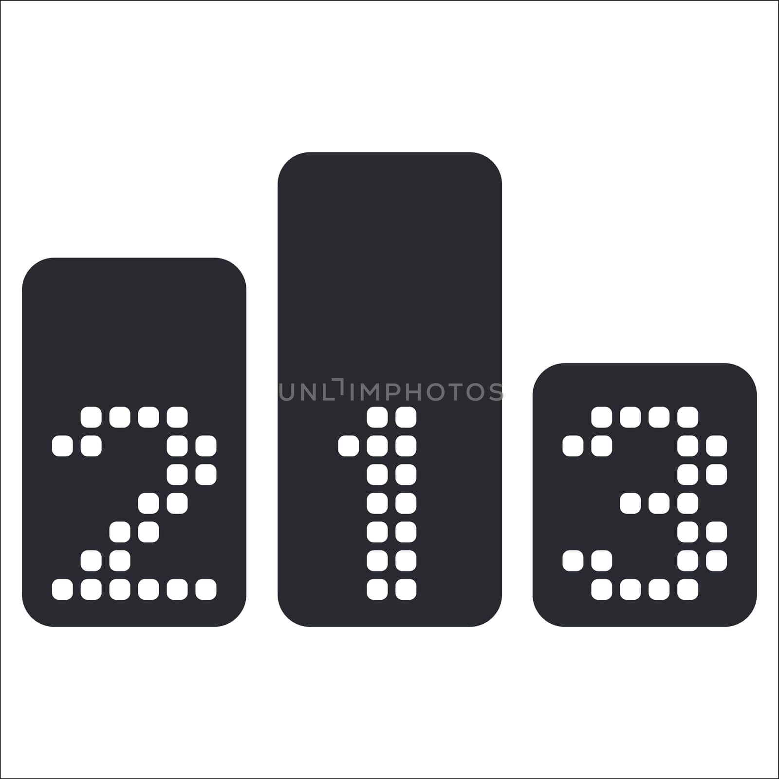 Vector illustration of single isolated podium icon