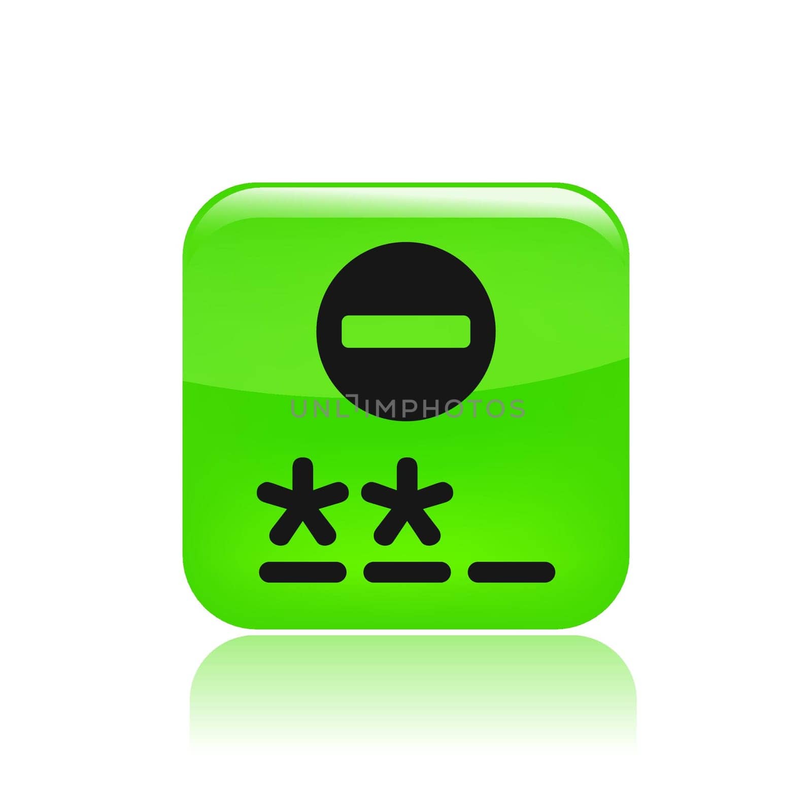 Vector illustration of single isolated password icon
