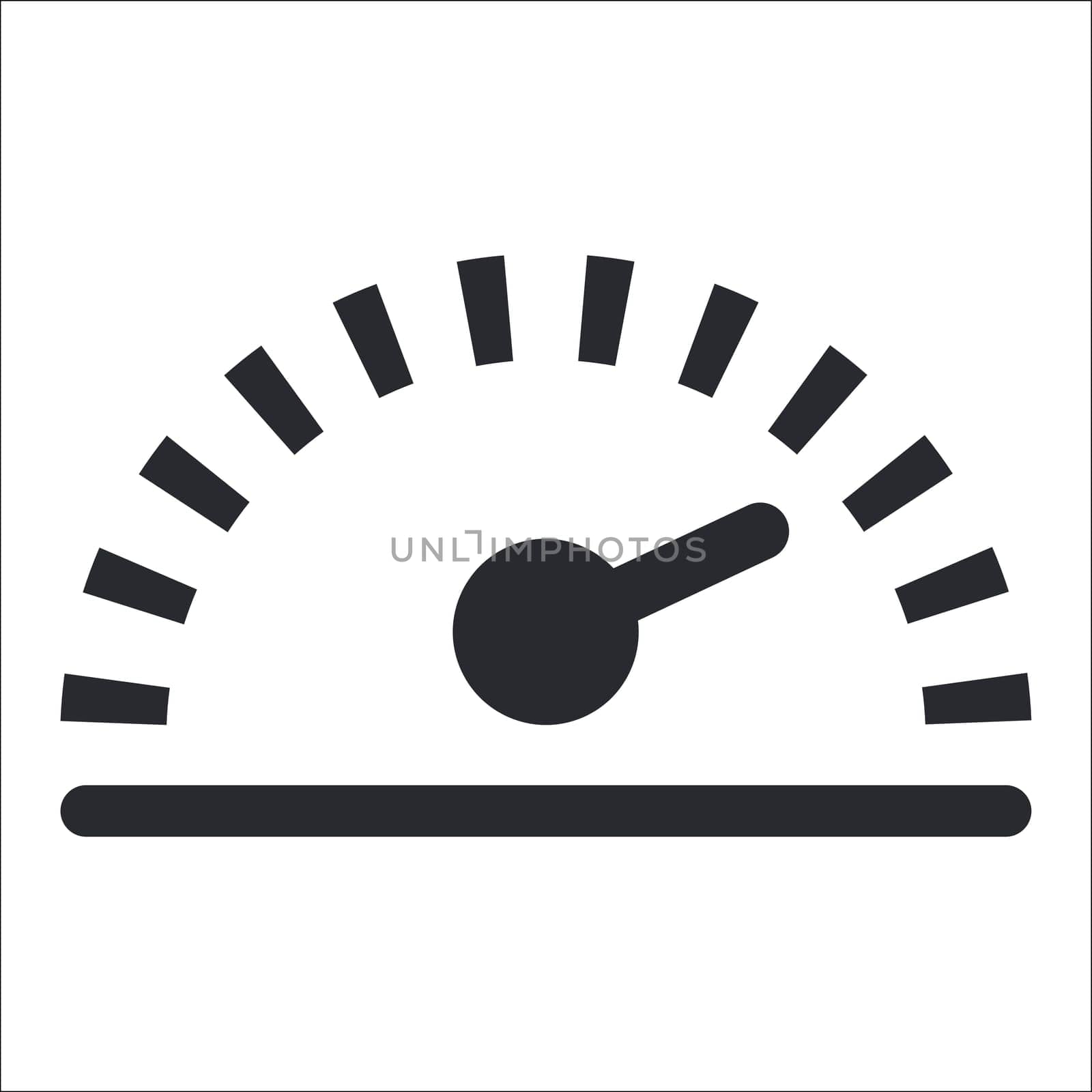 Vector illustration of single isolated speed icon