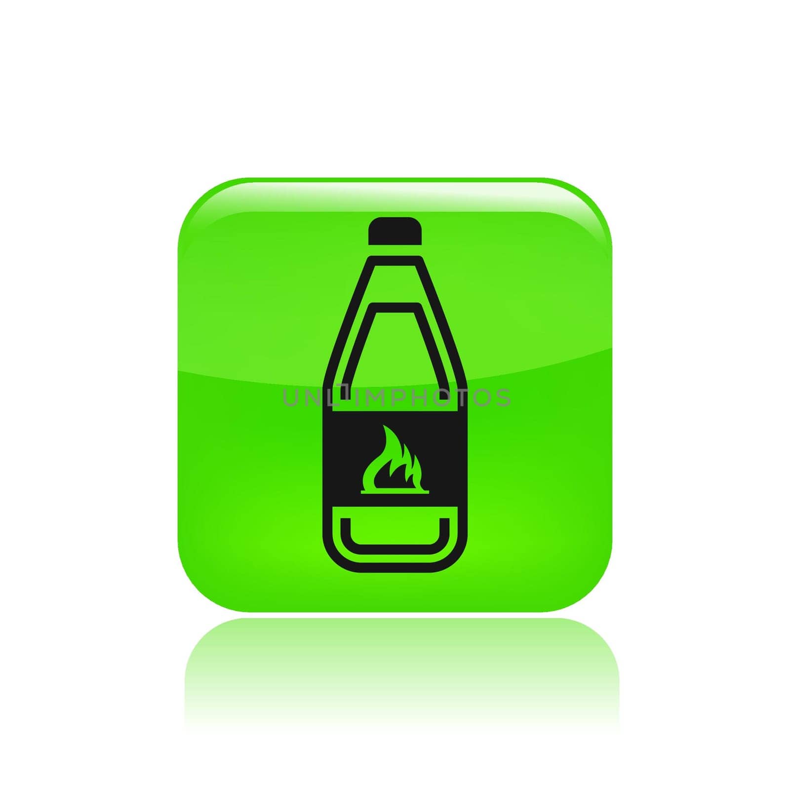 Vector illustration of single isolated bottle icon