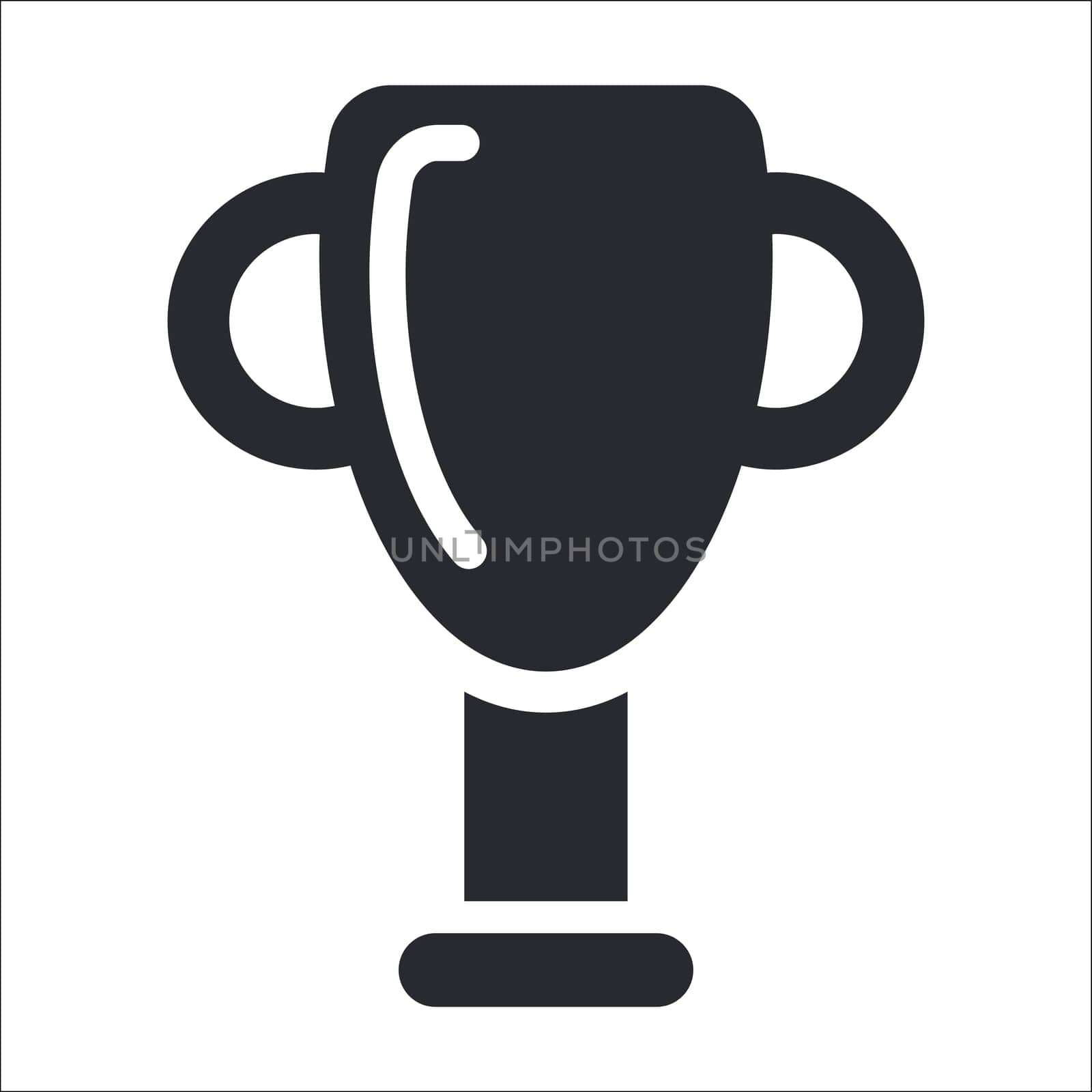 Vector illustration of single isolated cup win icon