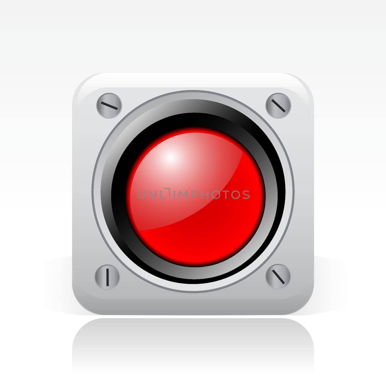 Vector illustration of single isolated red signal icon